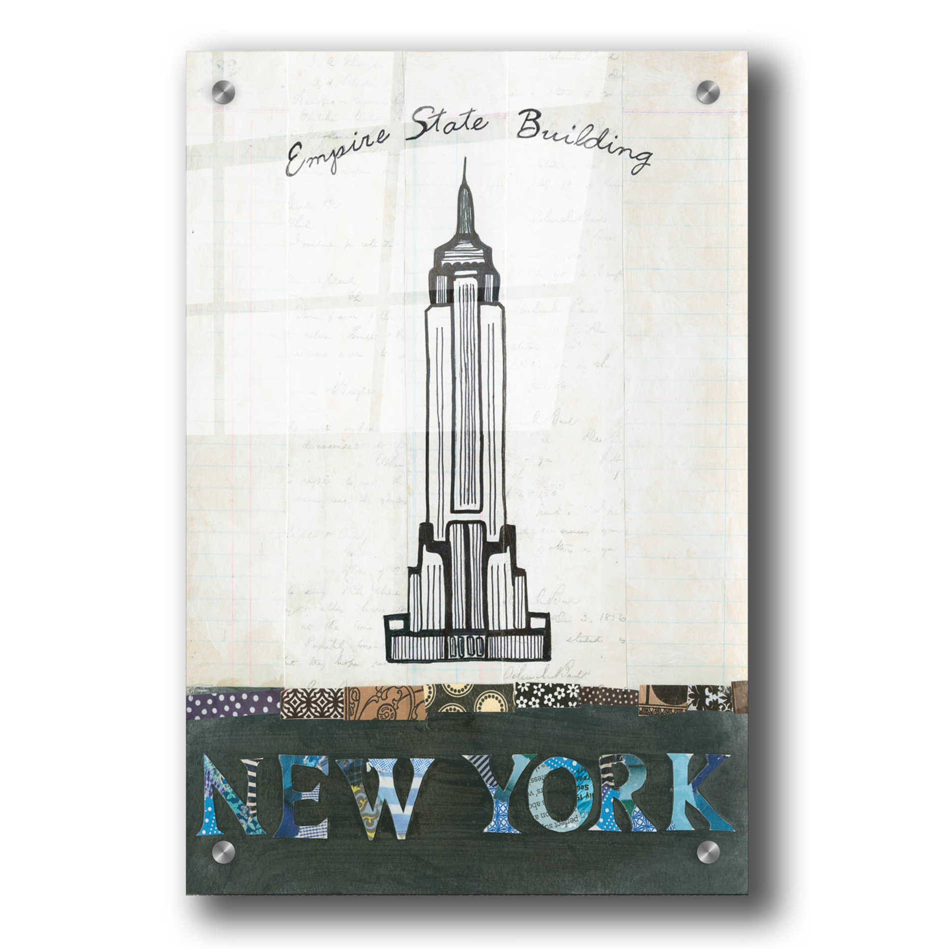 Epic Art 'Empire State Building' by Courtney Prahl, Acrylic Glass Wall Art,24x36