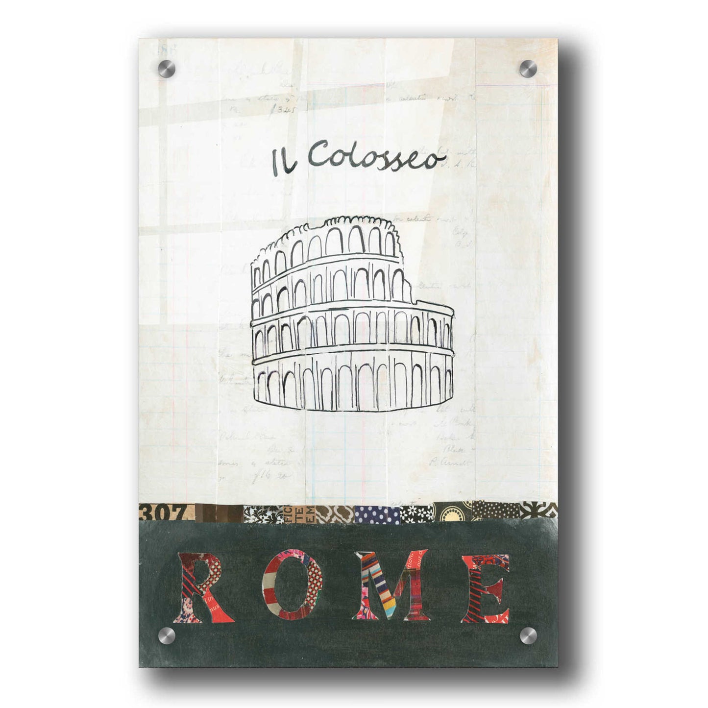 Epic Art 'Il Colosseo' by Courtney Prahl, Acrylic Glass Wall Art,24x36