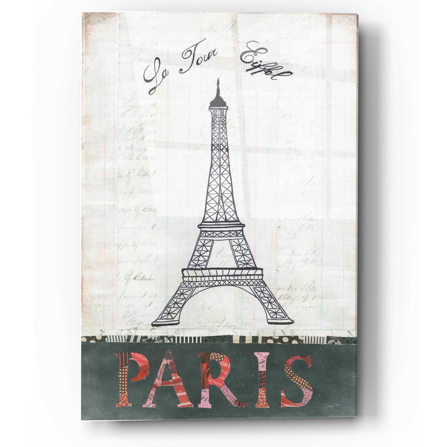 Epic Art 'La Tour Eiffel' by Courtney Prahl, Acrylic Glass Wall Art,12x16