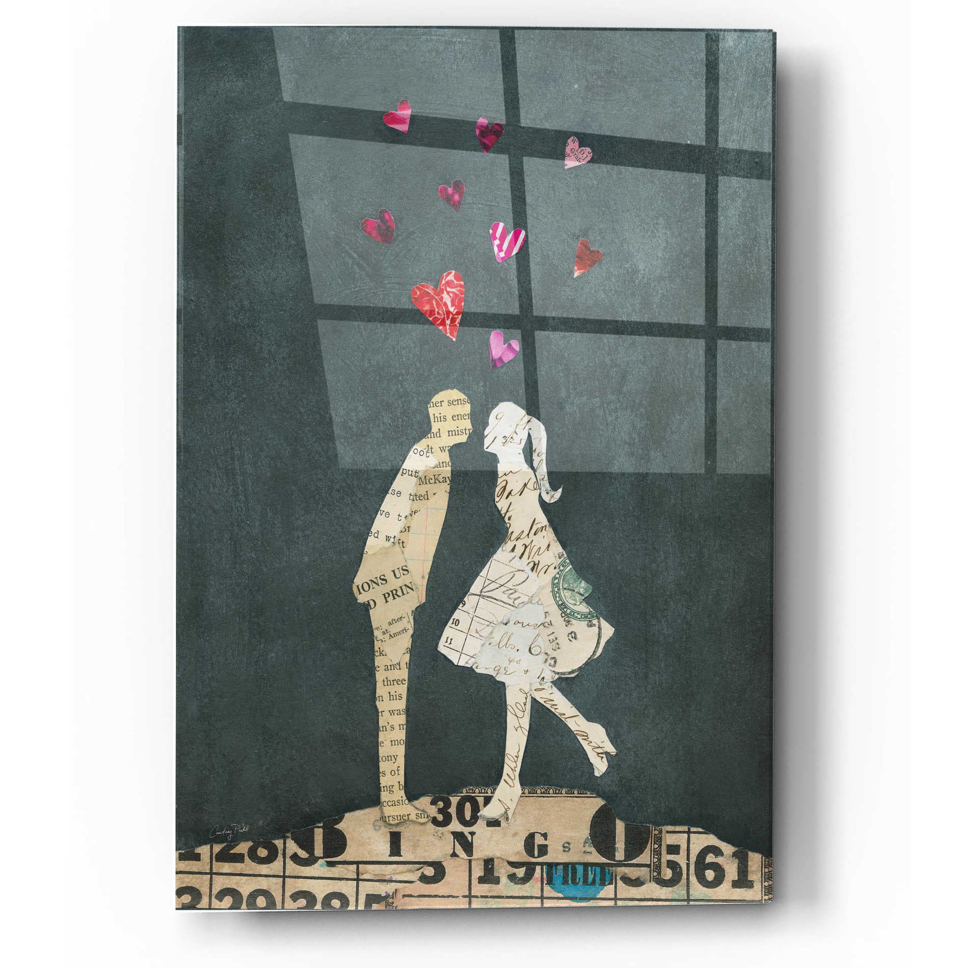 Epic Art 'Cute Couple I' by Courtney Prahl, Acrylic Glass Wall Art