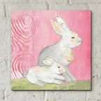 Epic Art 'Rabbit Family' by Courtney Prahl, Acrylic Glass Wall Art,12x12