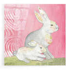 Epic Art 'Rabbit Family' by Courtney Prahl, Acrylic Glass Wall Art