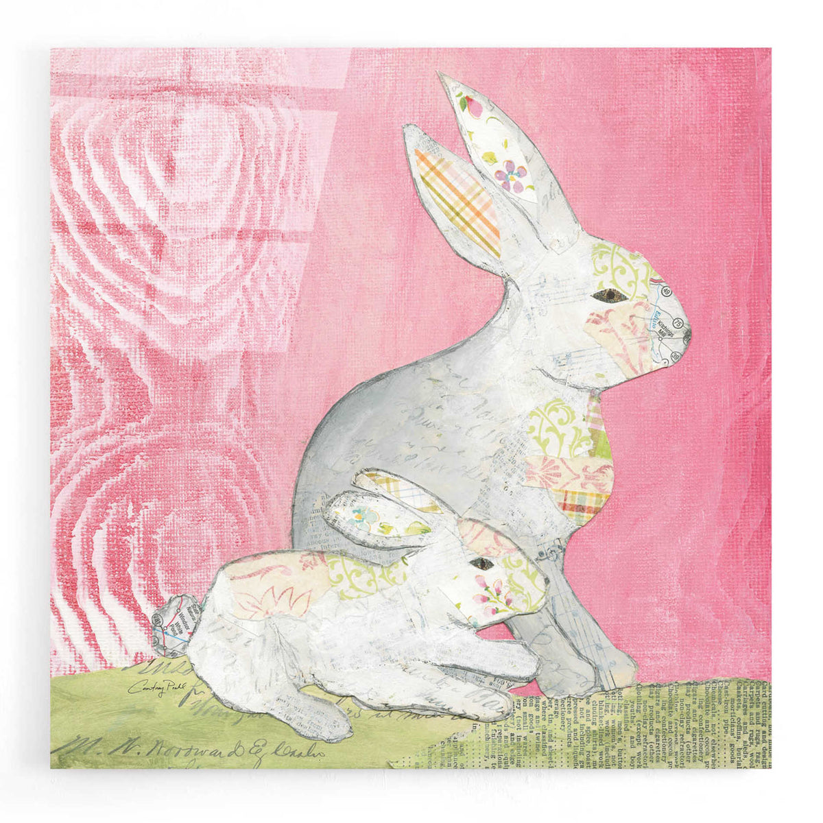 Epic Art 'Rabbit Family' by Courtney Prahl, Acrylic Glass Wall Art