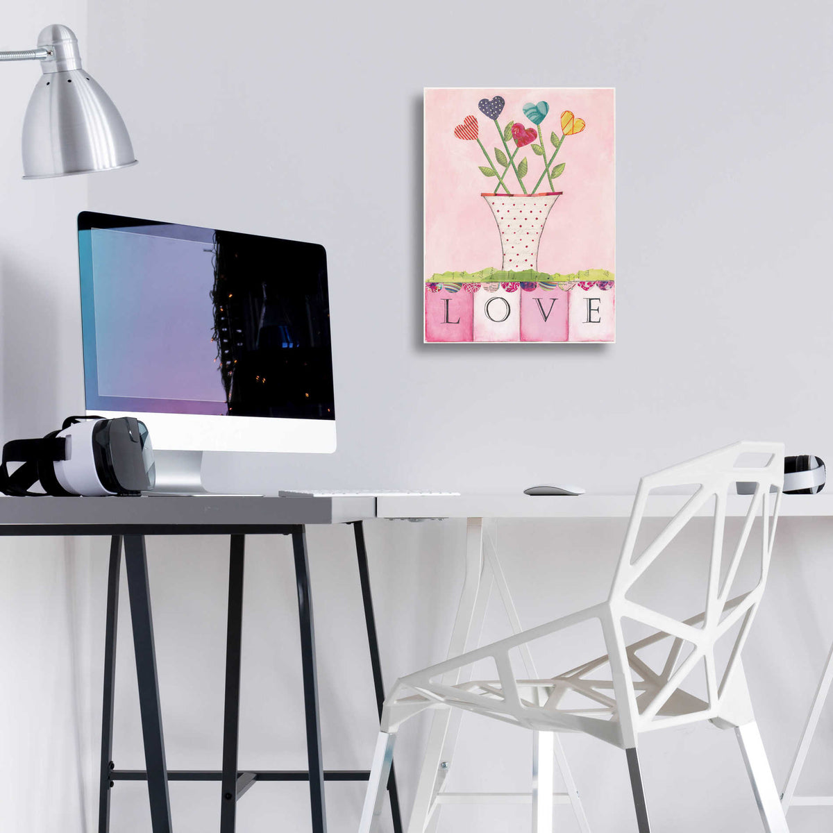 Epic Art 'Love' by Courtney Prahl, Acrylic Glass Wall Art,12x16