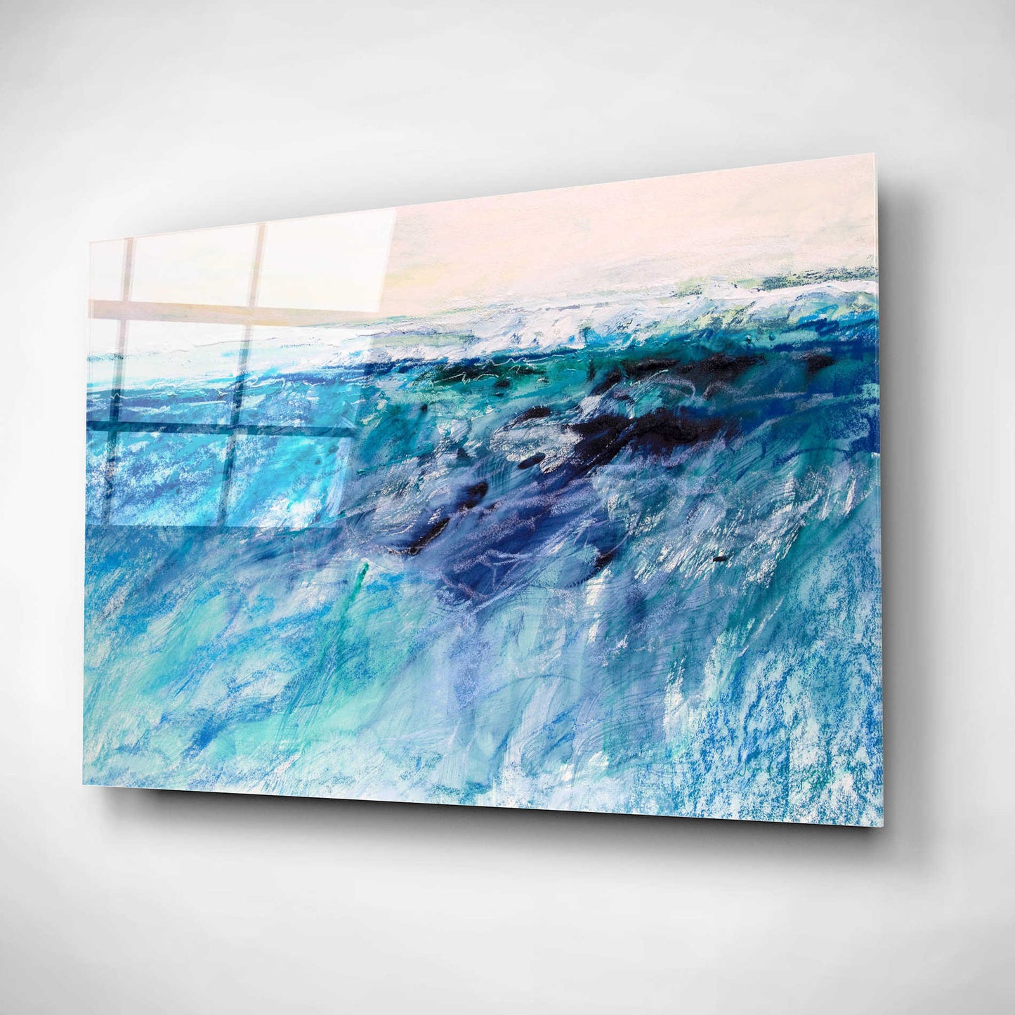 Epic Art 'Wave 6' by Jennifer Gardner, Acrylic Glass Wall Art,16x12