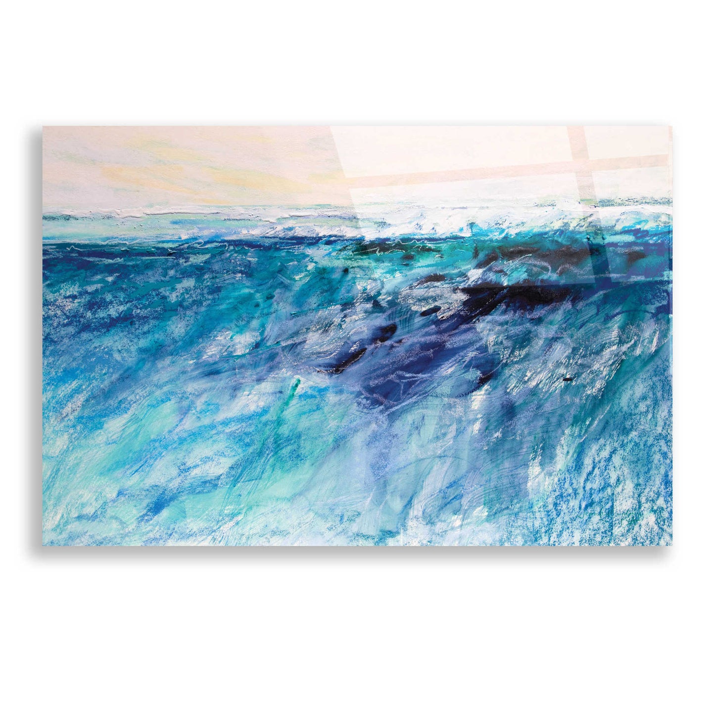 Epic Art 'Wave 6' by Jennifer Gardner, Acrylic Glass Wall Art,24x16