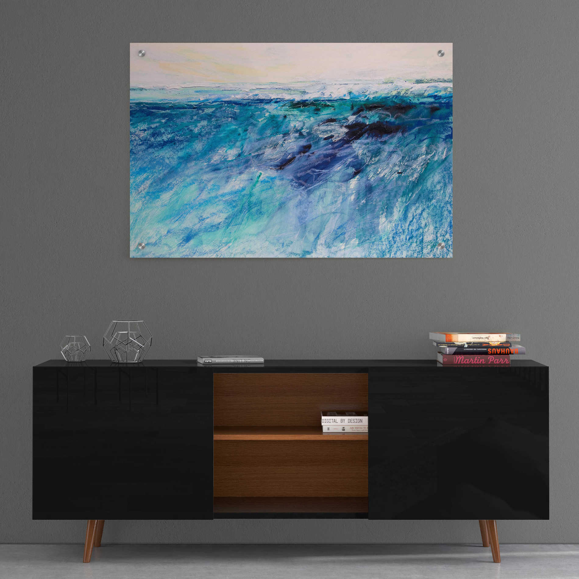 Epic Art 'Wave 6' by Jennifer Gardner, Acrylic Glass Wall Art,36x24