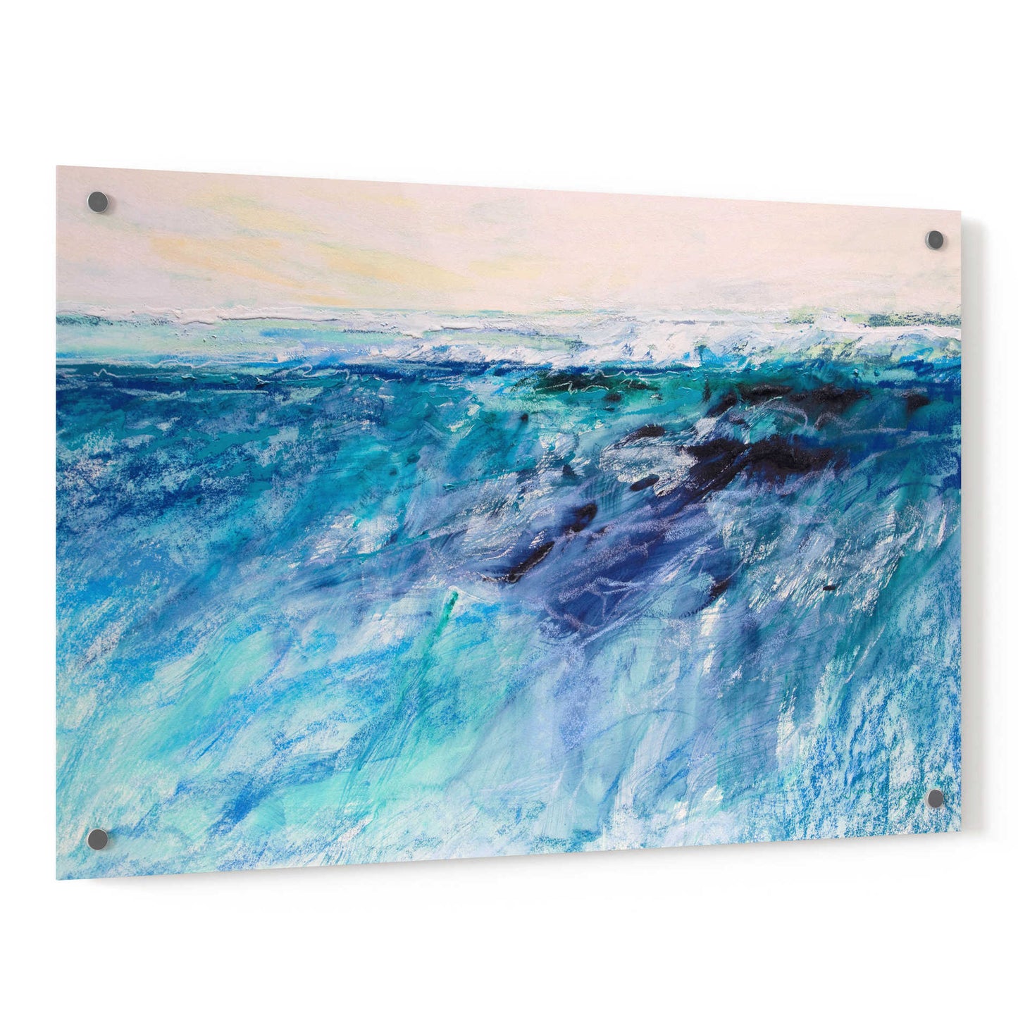 Epic Art 'Wave 6' by Jennifer Gardner, Acrylic Glass Wall Art,36x24