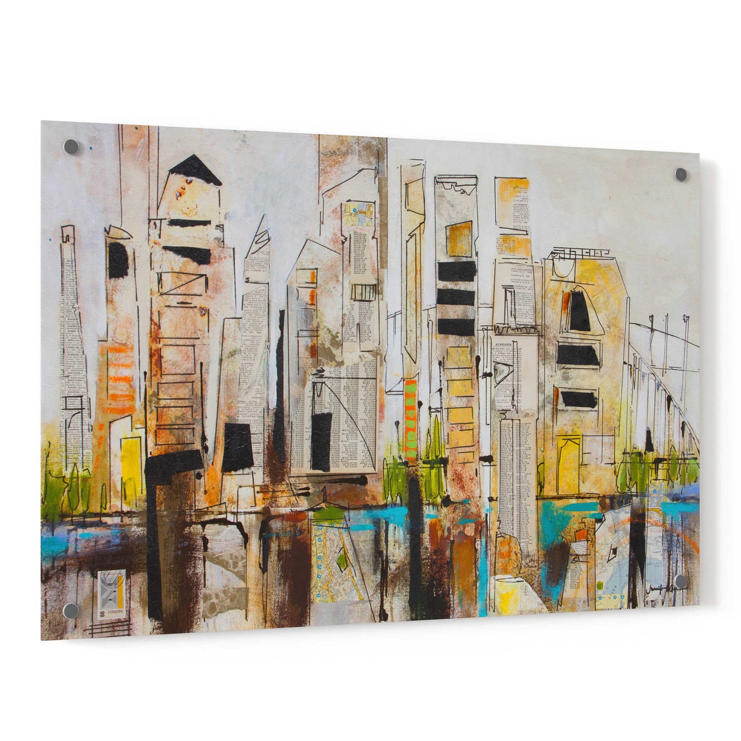 Epic Art 'Skyline 1 Acrylic' by Jennifer Gardner, Acrylic Glass Wall Art,36x24