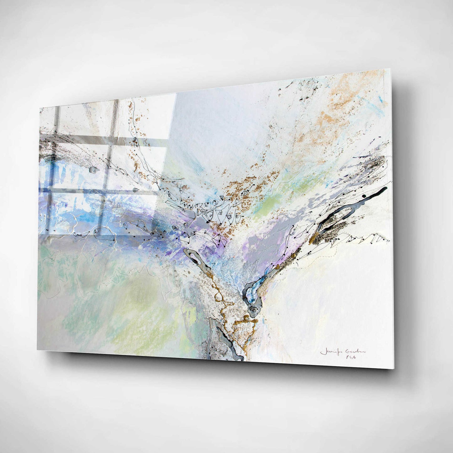 Epic Art 'Seafoam Neutral 4' by Jennifer Gardner, Acrylic Glass Wall Art,16x12