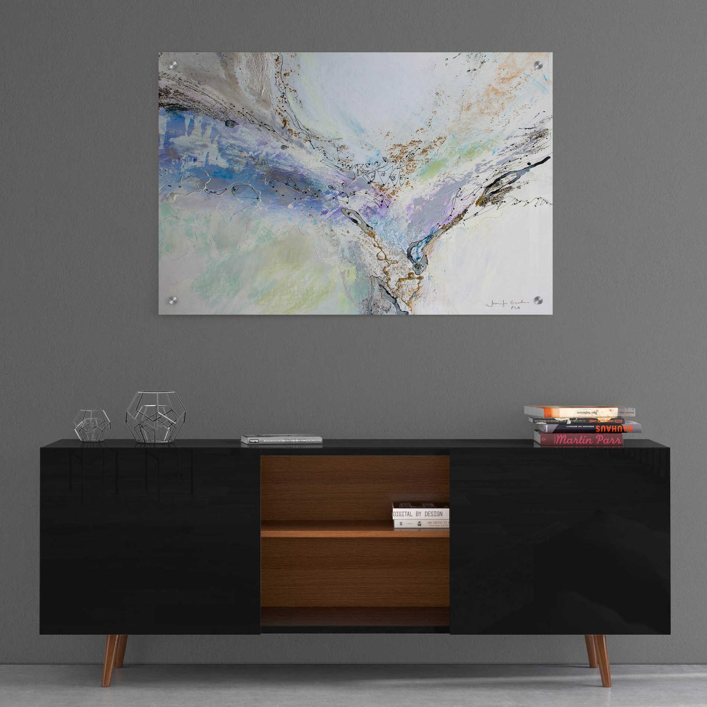 Epic Art 'Seafoam Neutral 4' by Jennifer Gardner, Acrylic Glass Wall Art,36x24