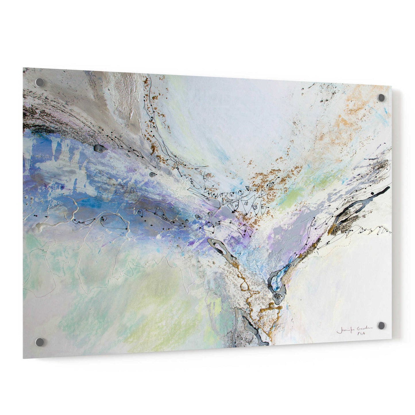 Epic Art 'Seafoam Neutral 4' by Jennifer Gardner, Acrylic Glass Wall Art,36x24