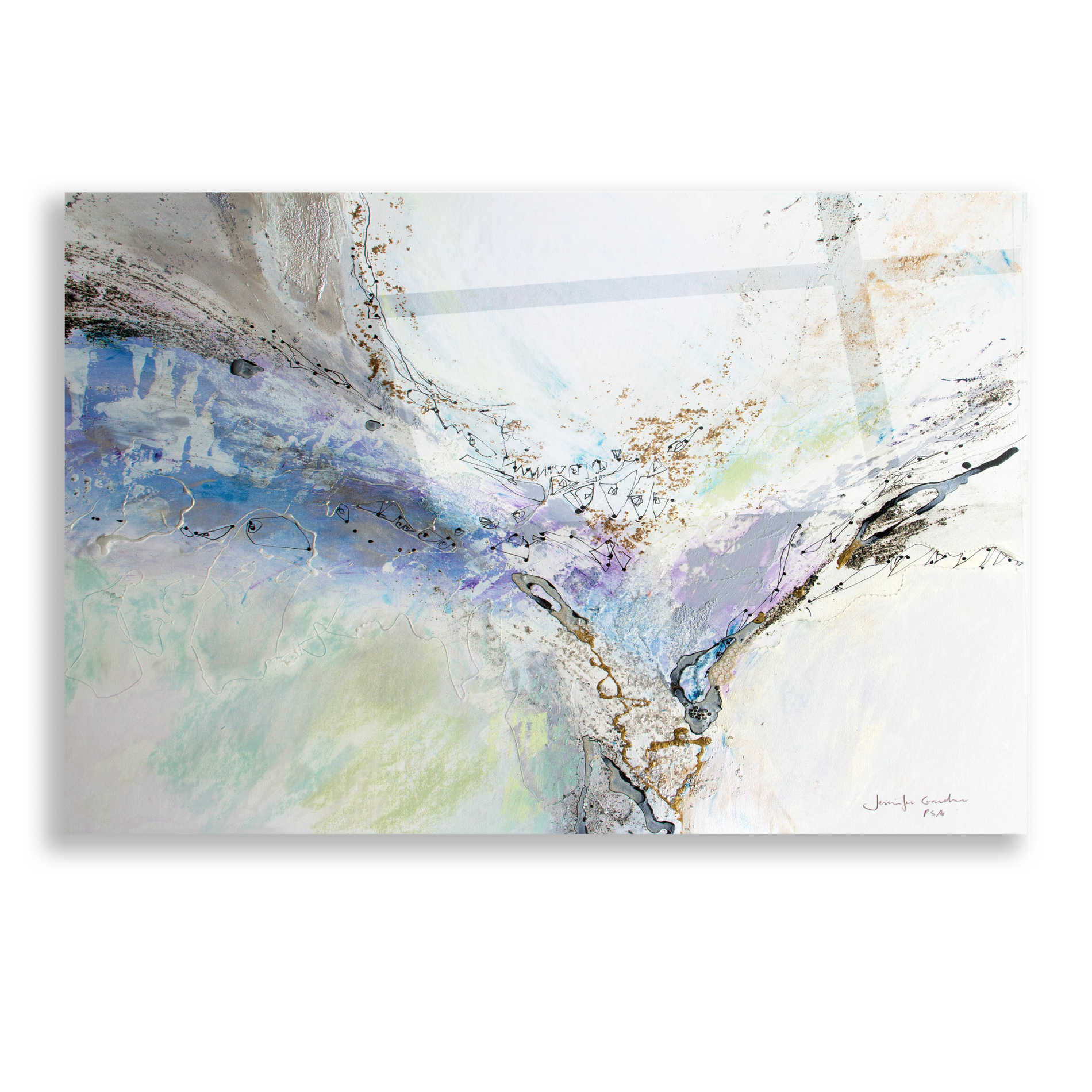 Epic Art 'Seafoam Neutral 4' by Jennifer Gardner, Acrylic Glass Wall Art