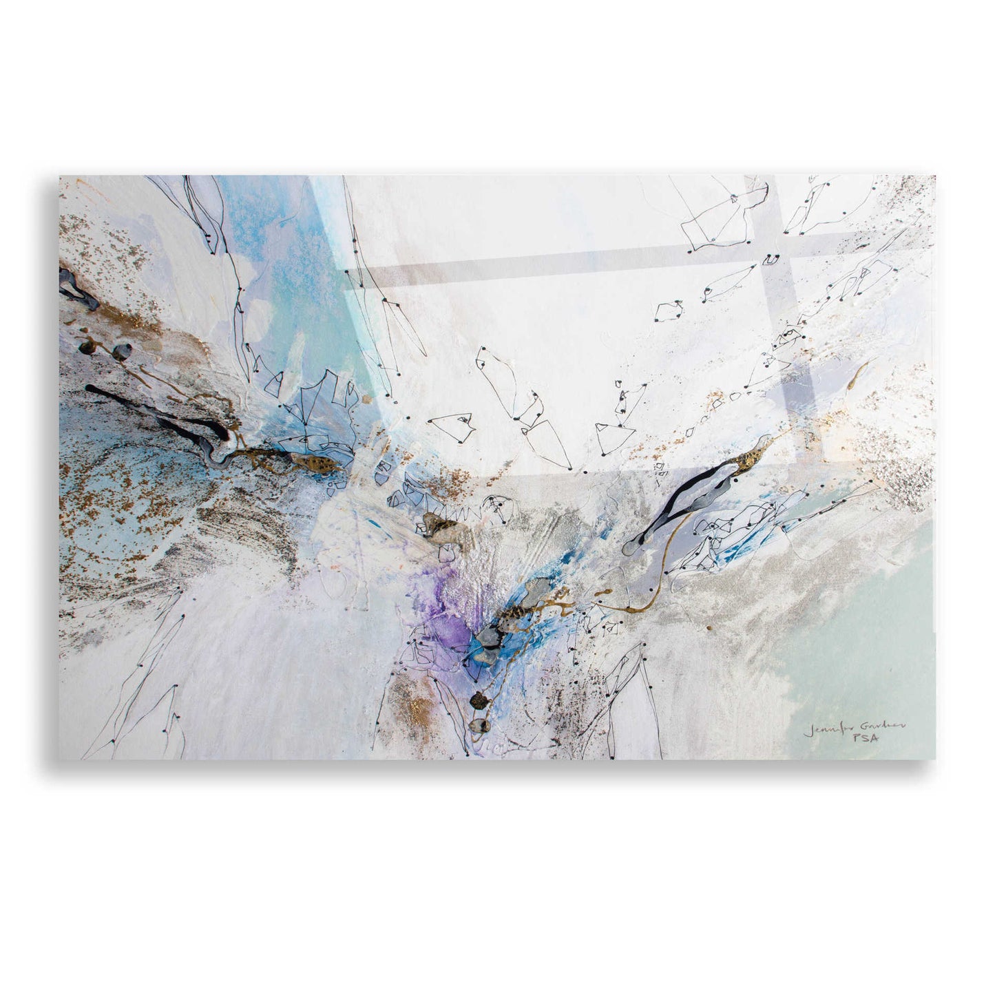 Epic Art 'Seafoam Neutral 3' by Jennifer Gardner, Acrylic Glass Wall Art,16x12