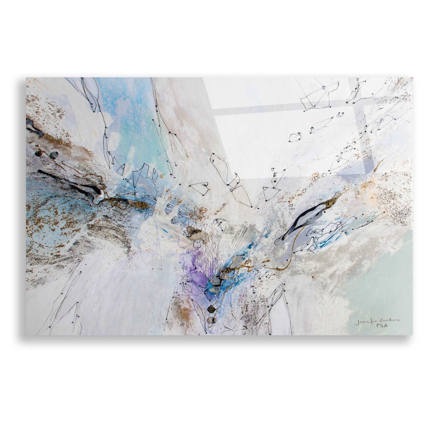 Epic Art 'Seafoam Neutral 3' by Jennifer Gardner, Acrylic Glass Wall Art,24x16