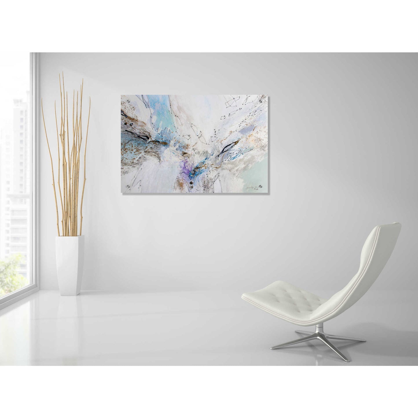 Epic Art 'Seafoam Neutral 3' by Jennifer Gardner, Acrylic Glass Wall Art,36x24