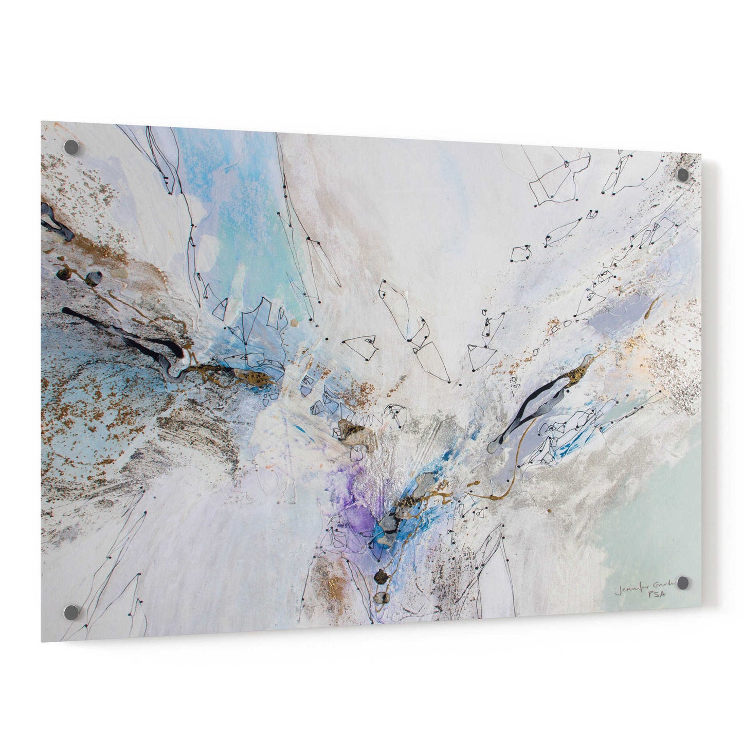 Epic Art 'Seafoam Neutral 3' by Jennifer Gardner, Acrylic Glass Wall Art,36x24