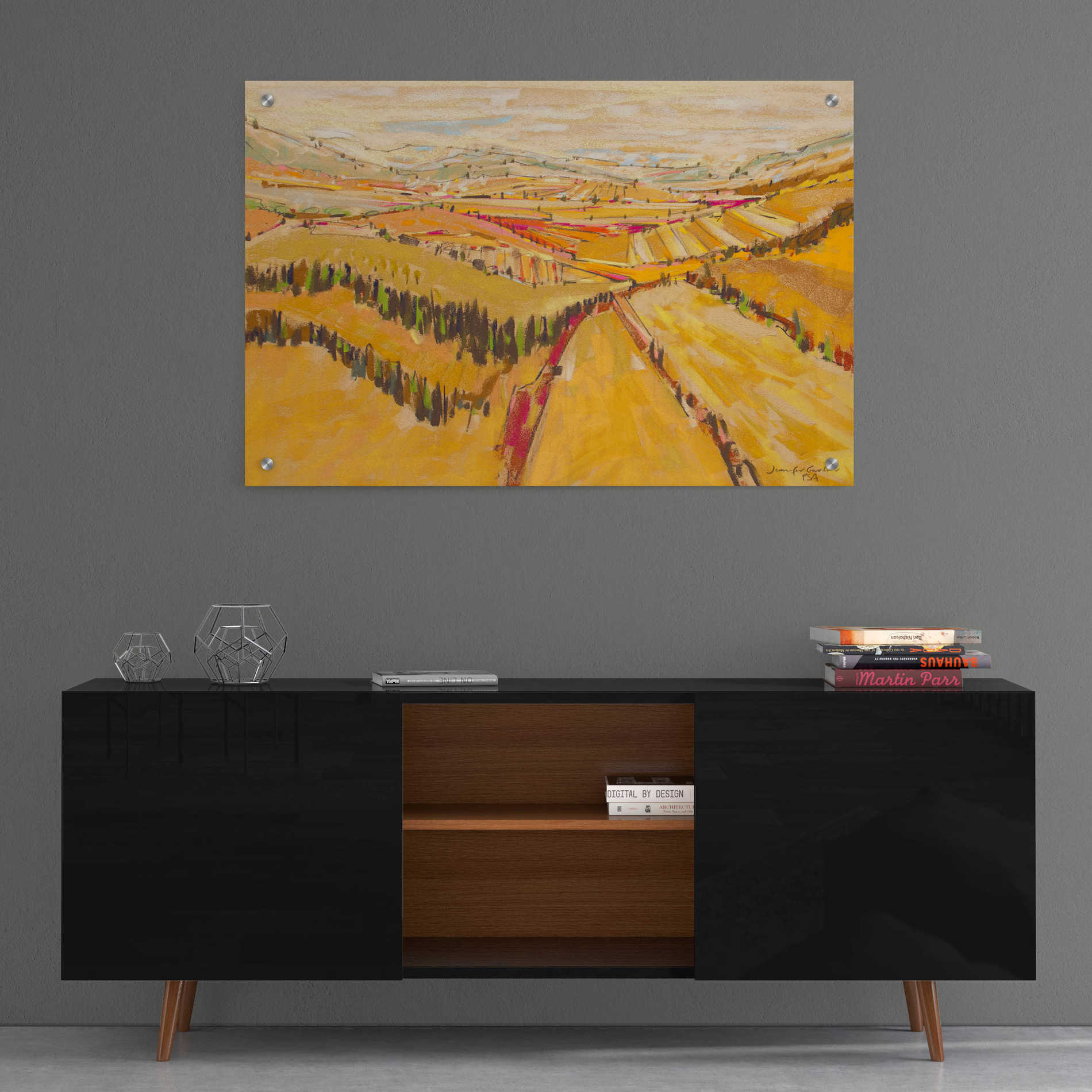 Epic Art 'Patchwork Hills VIII' by Jennifer Gardner, Acrylic Glass Wall Art,36x24