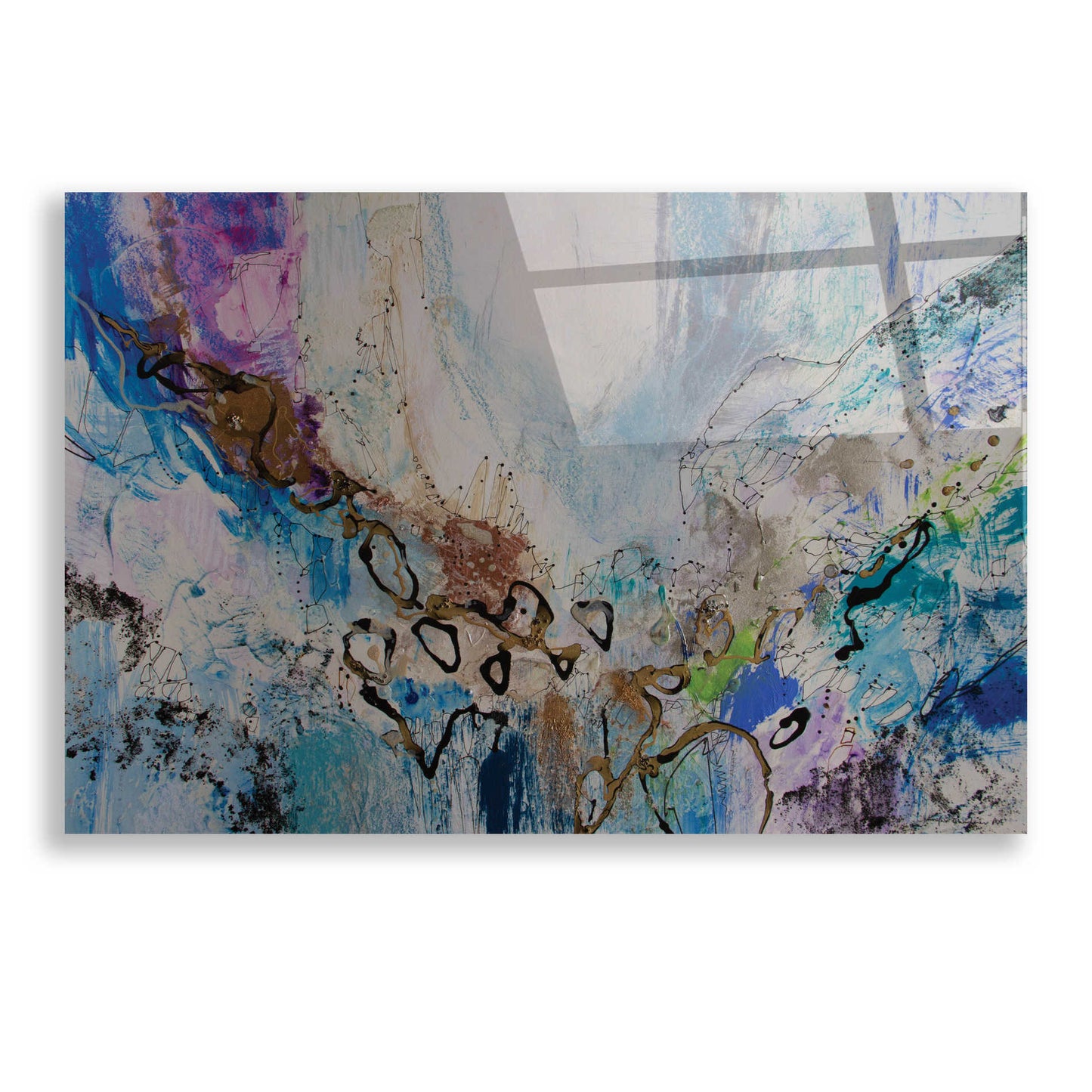 Epic Art 'Blue Series 14' by Jennifer Gardner, Acrylic Glass Wall Art,24x16