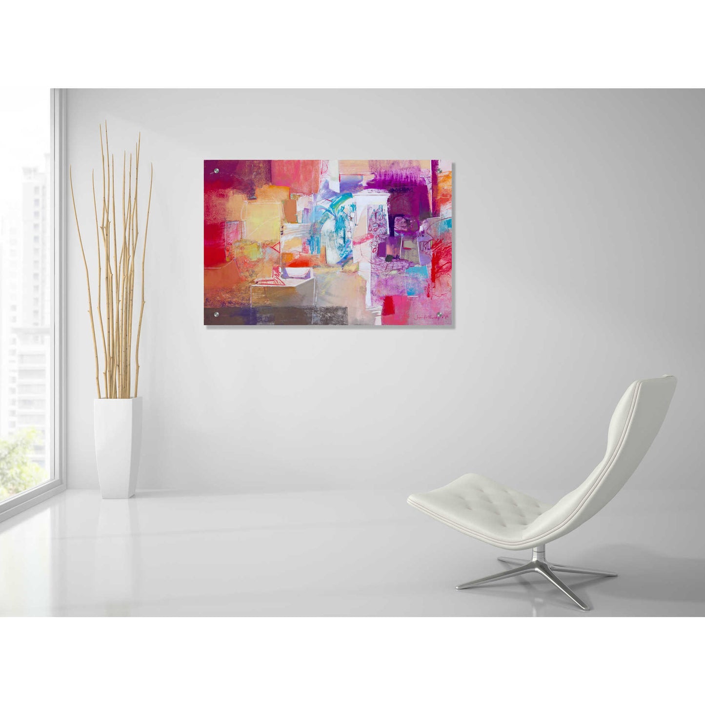 Epic Art 'Purple Series 1' by Jennifer Gardner, Acrylic Glass Wall Art,36x24