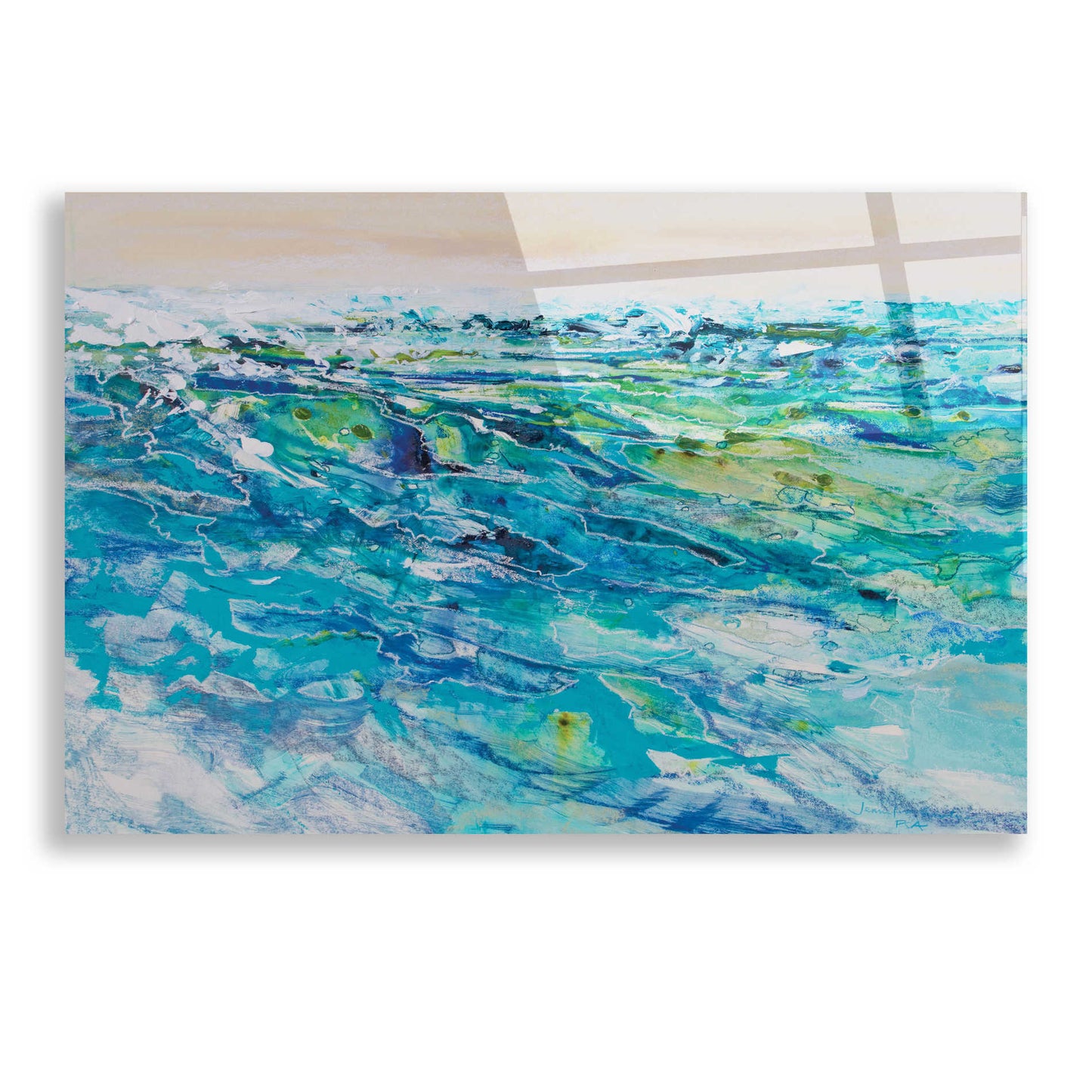 Epic Art 'Ocean 2' by Jennifer Gardner, Acrylic Glass Wall Art,24x16