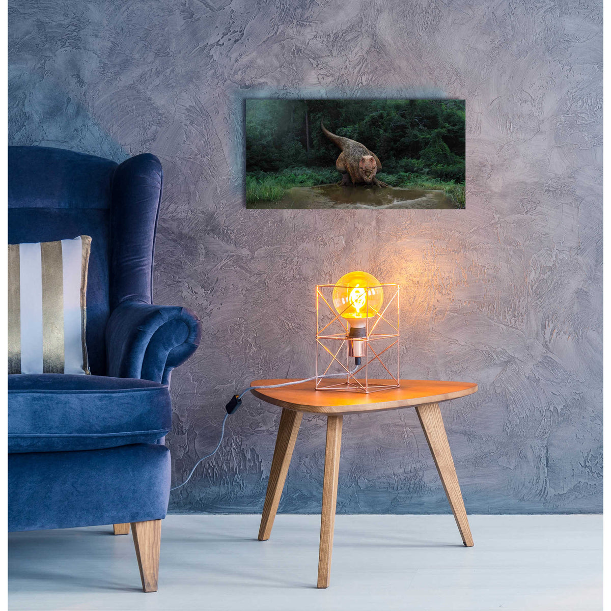 Epic Art 'Watering Hole,' Acrylic Glass Wall Art,24x12