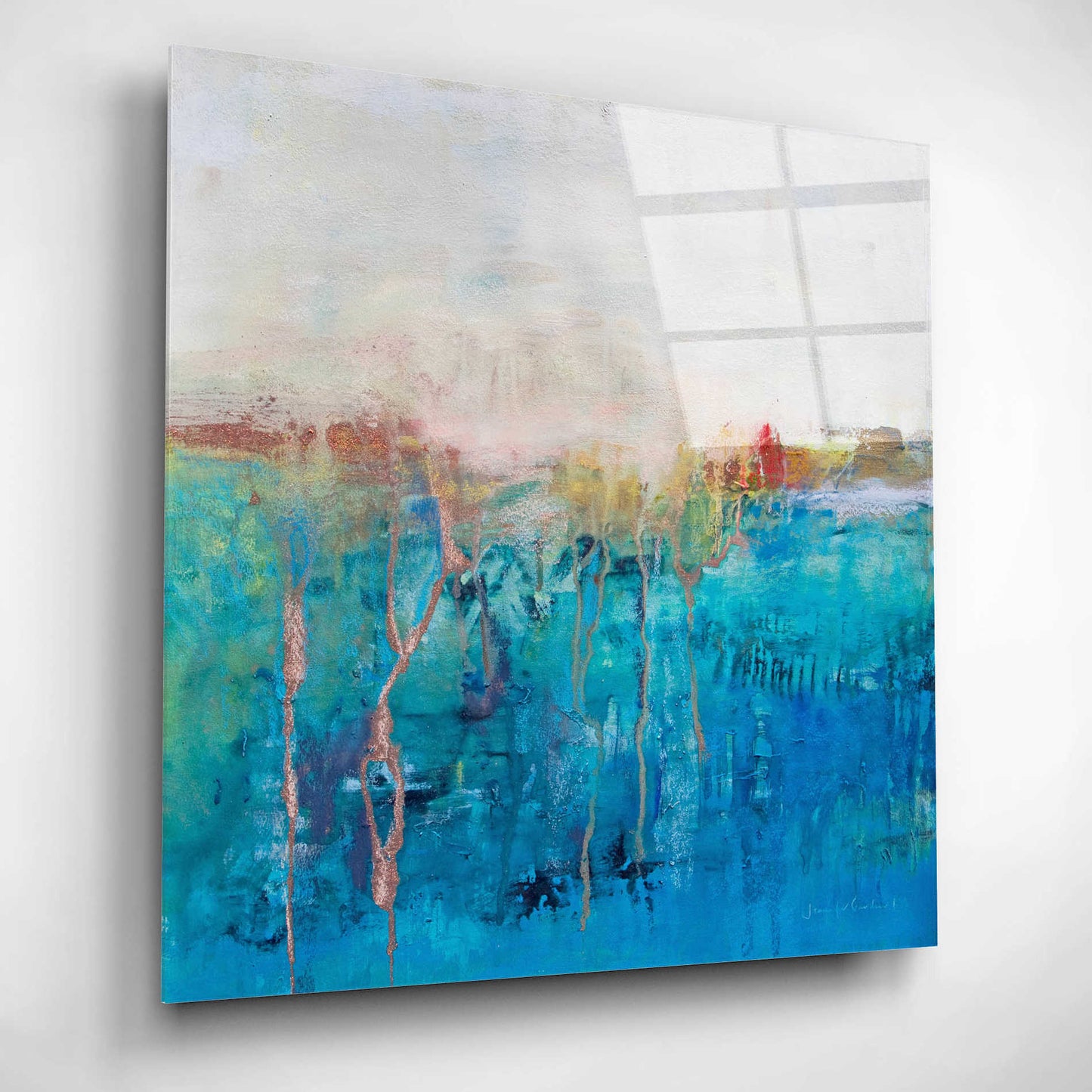 Epic Art 'Blue Horizon' by Jennifer Gardner, Acrylic Glass Wall Art,12x12