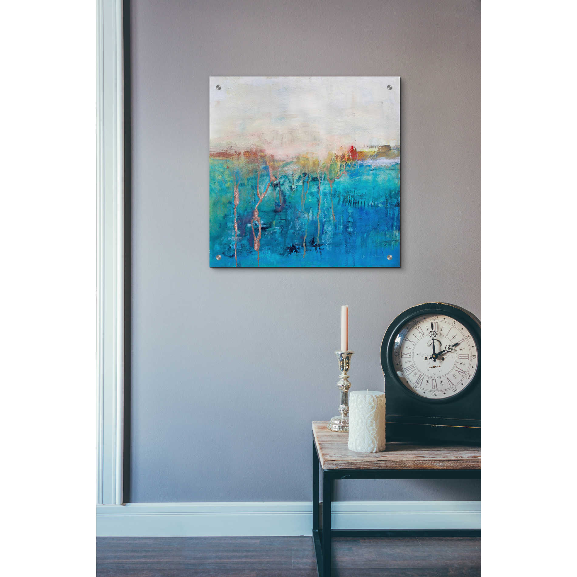 Epic Art 'Blue Horizon' by Jennifer Gardner, Acrylic Glass Wall Art,24x24