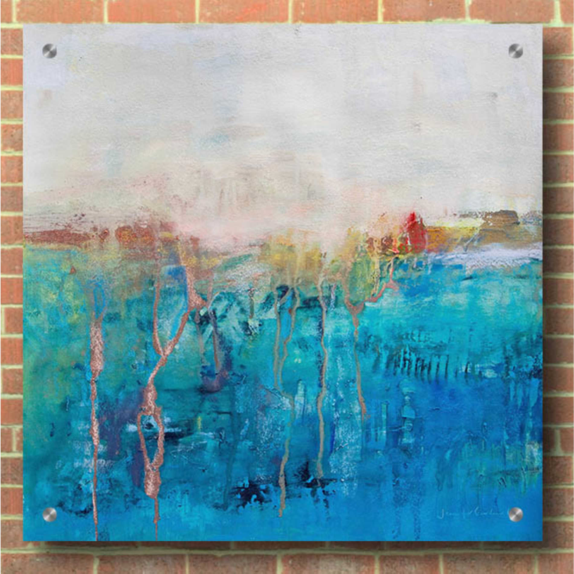 Epic Art 'Blue Horizon' by Jennifer Gardner, Acrylic Glass Wall Art,36x36