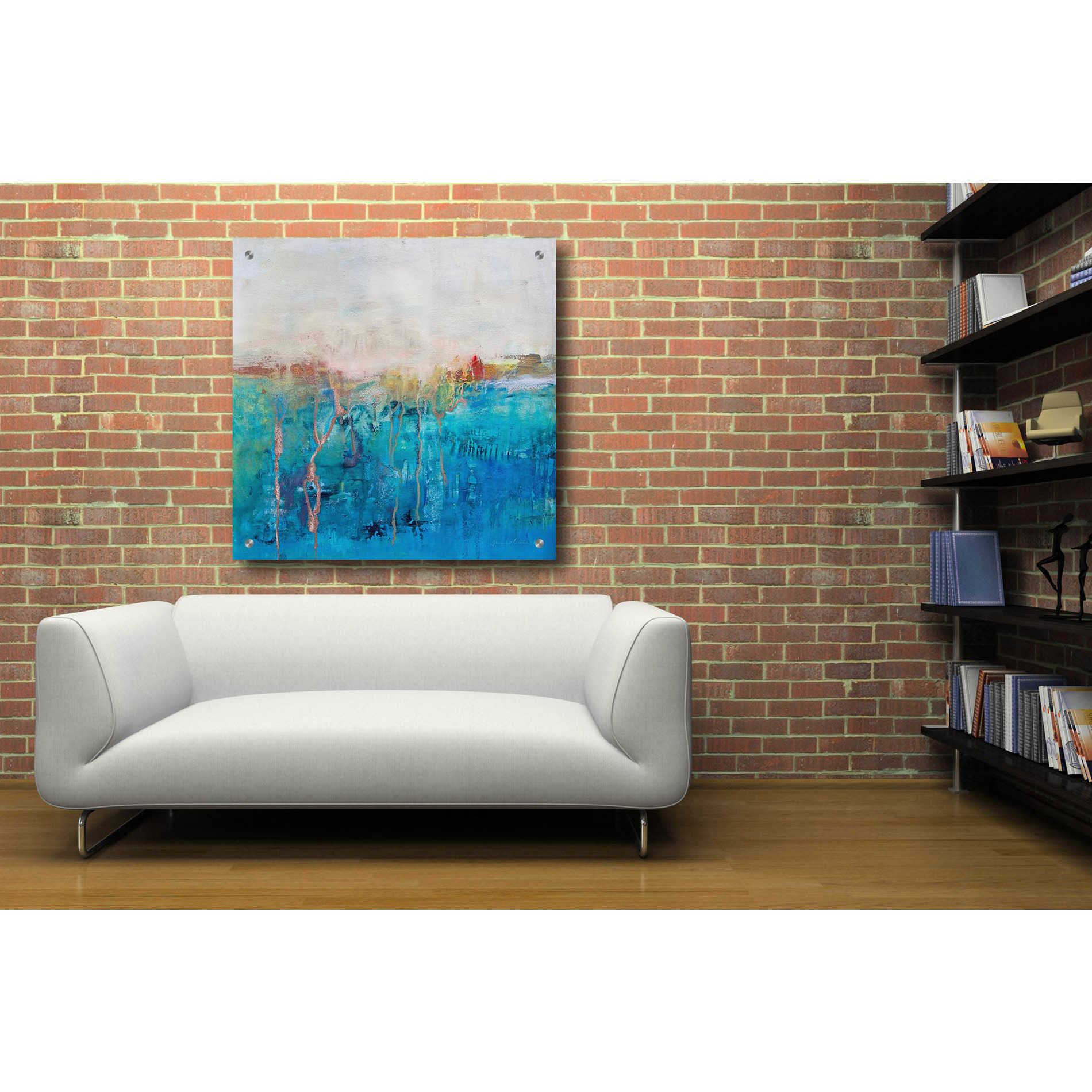 Epic Art 'Blue Horizon' by Jennifer Gardner, Acrylic Glass Wall Art,36x36