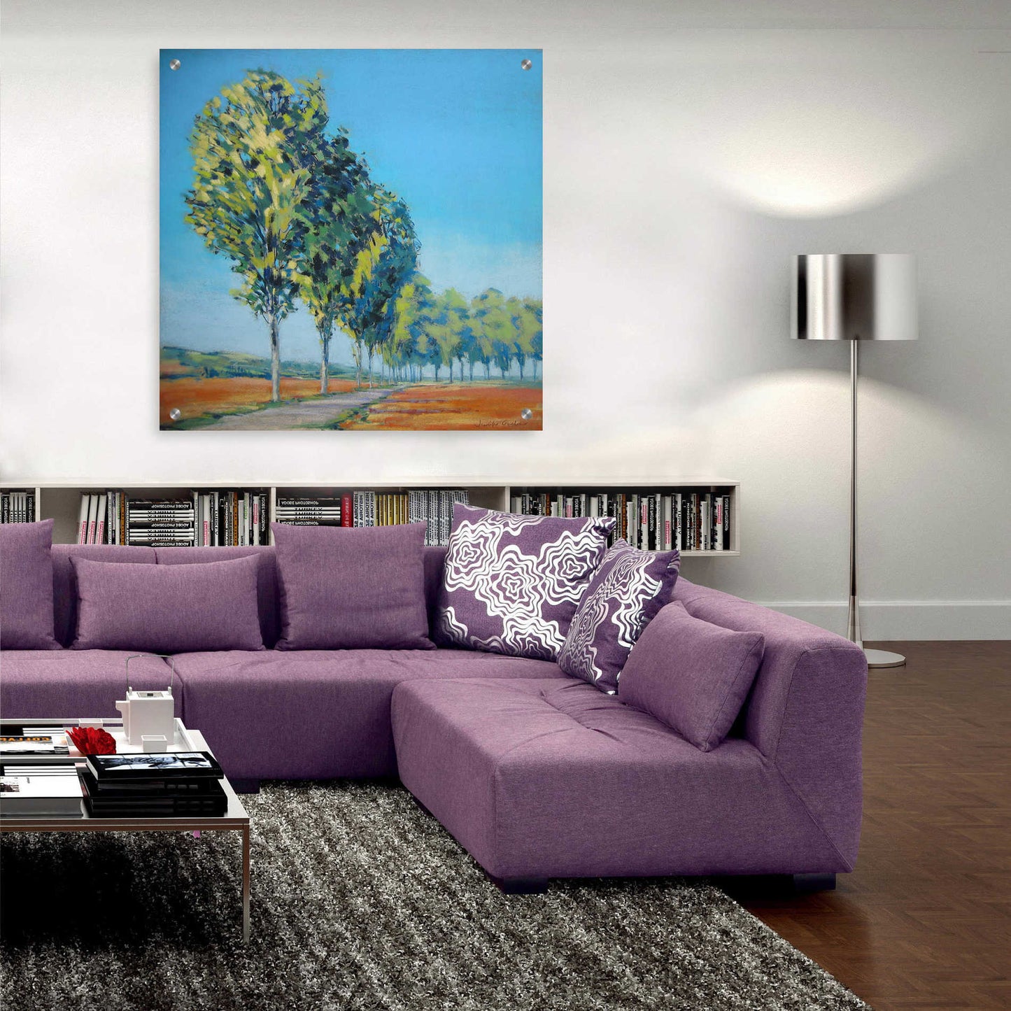 Epic Art 'Normandy Poplars II' by Jennifer Gardner, Acrylic Glass Wall Art,36x36