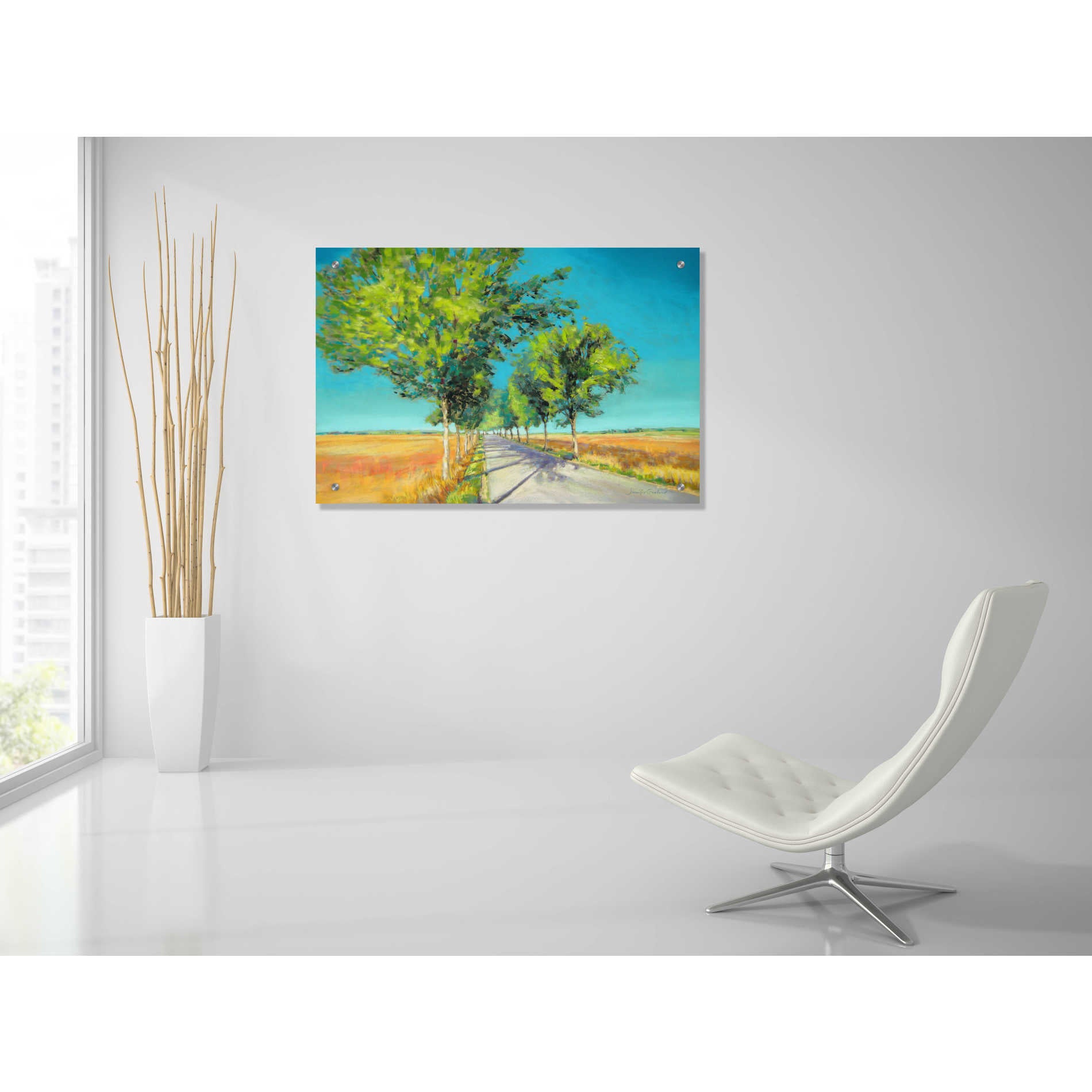 Epic Art 'Avenue of Trees Champagne France IV' by Jennifer Gardner, Acrylic Glass Wall Art,36x24