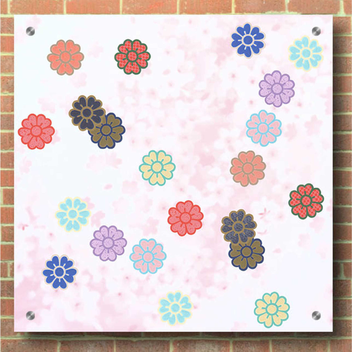 Epic Art 'Sakura Pattern' by Zigen Tanabe, Acrylic Glass Wall Art,36x36