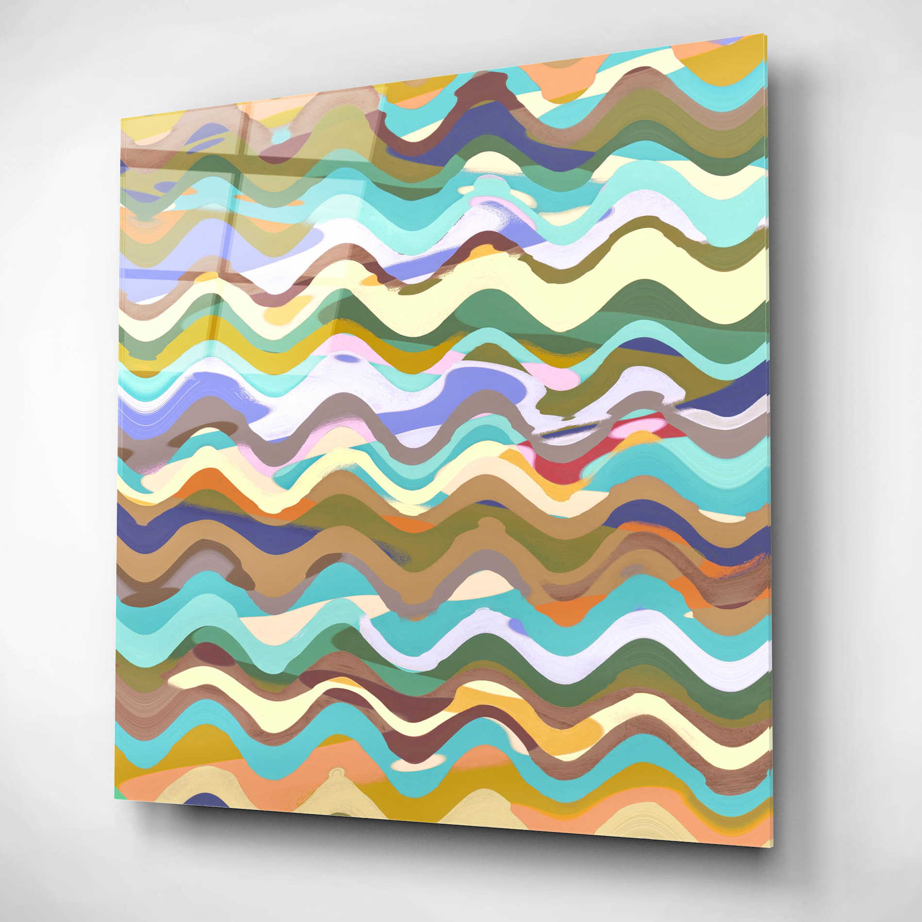 Epic Art 'Color Wave' by Zigen Tanabe, Acrylic Glass Wall Art,12x12