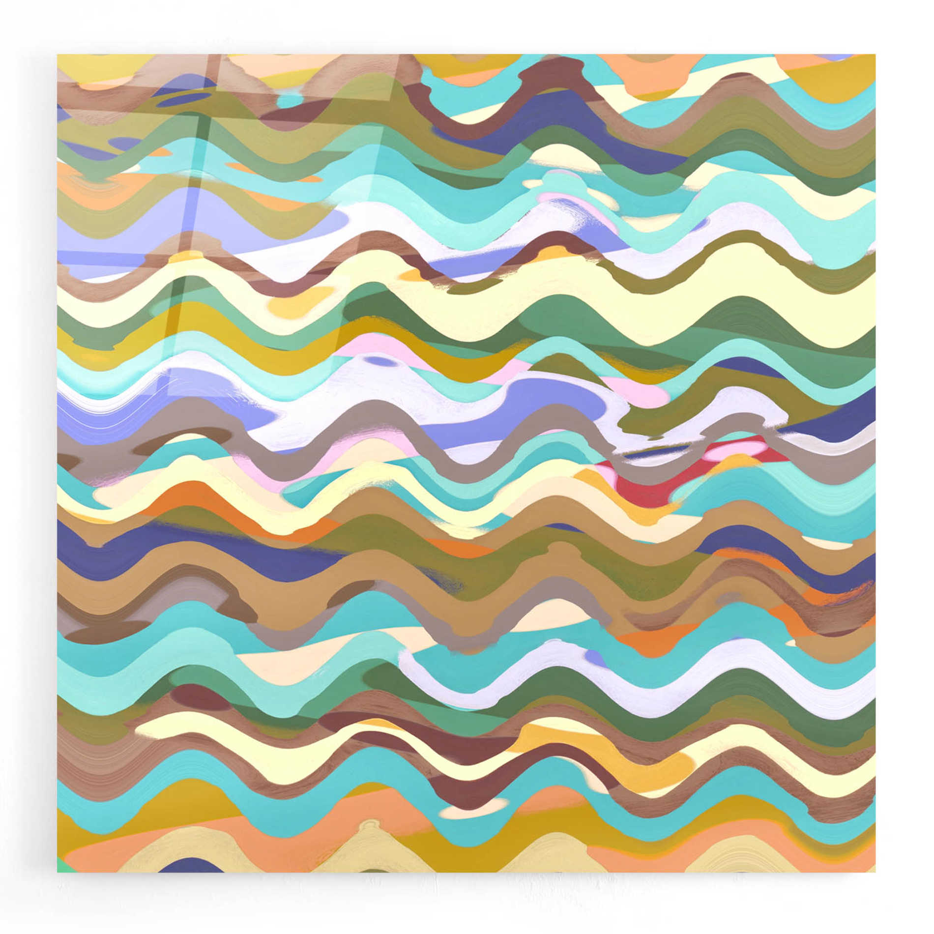 Epic Art 'Color Wave' by Zigen Tanabe, Acrylic Glass Wall Art,12x12