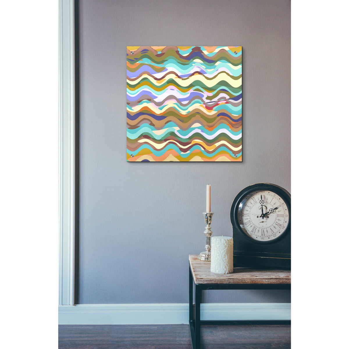 Epic Art 'Color Wave' by Zigen Tanabe, Acrylic Glass Wall Art,24x24