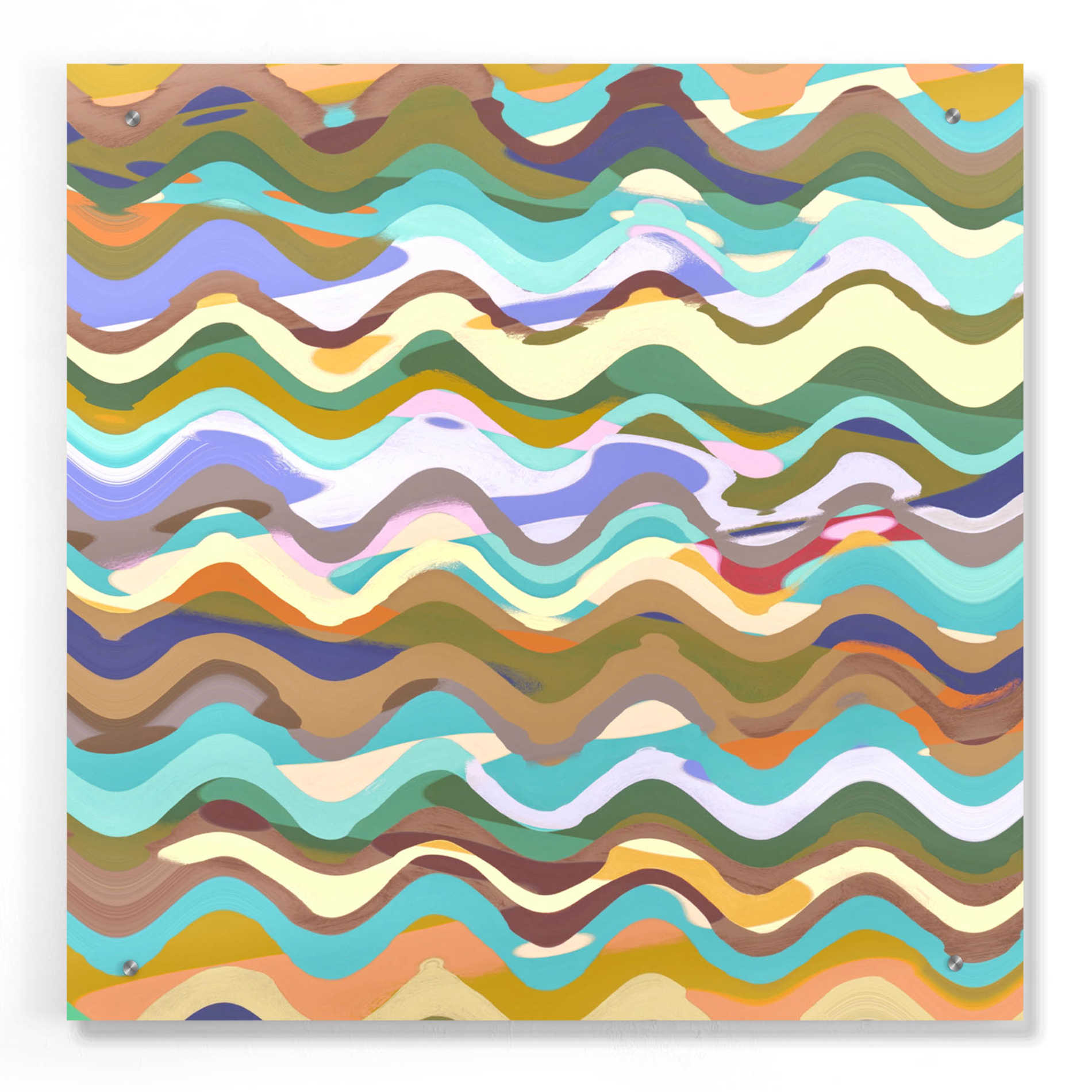 Epic Art 'Color Wave' by Zigen Tanabe, Acrylic Glass Wall Art,24x24