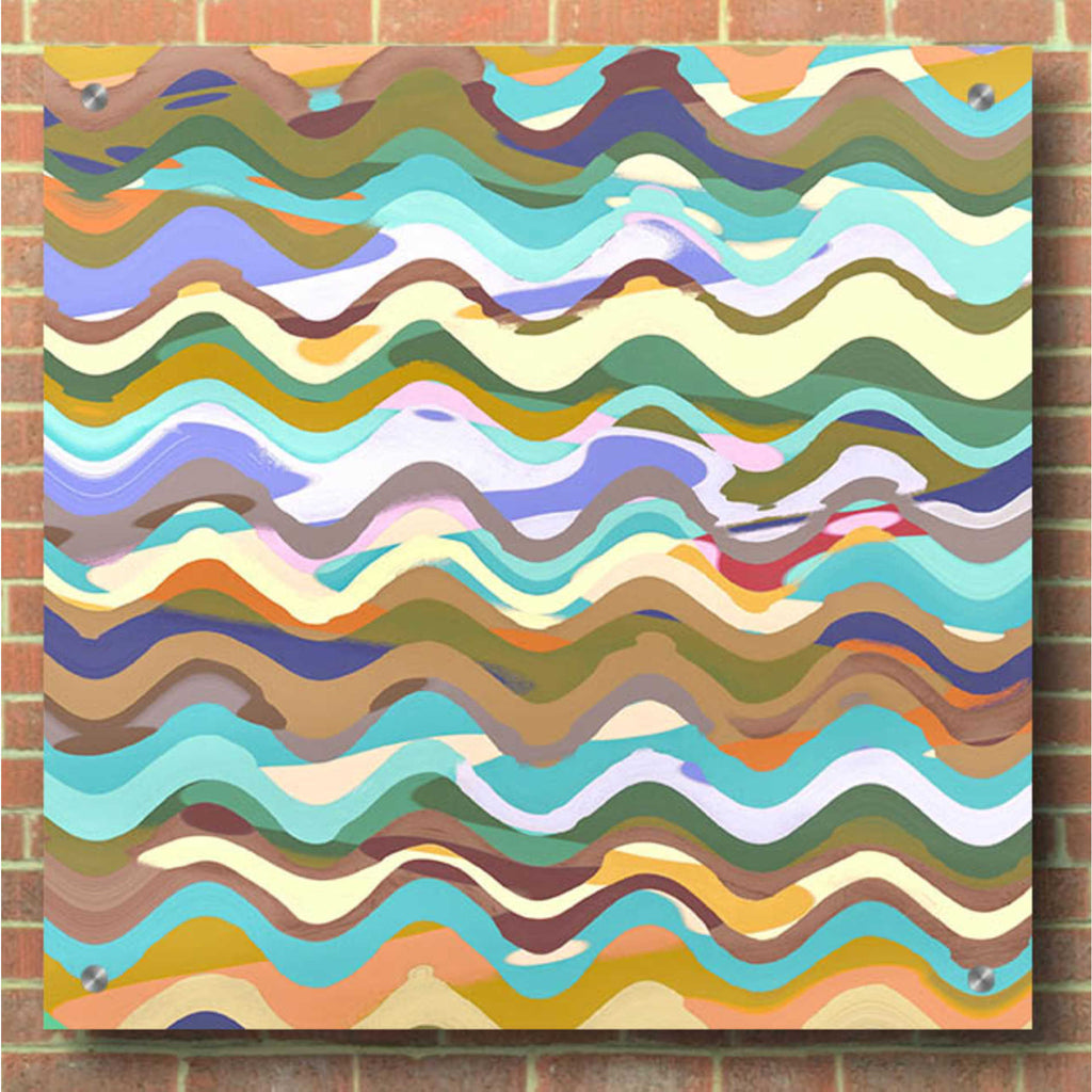 Epic Art 'Color Wave' by Zigen Tanabe, Acrylic Glass Wall Art,36x36
