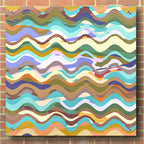 Epic Art 'Color Wave' by Zigen Tanabe, Acrylic Glass Wall Art,36x36