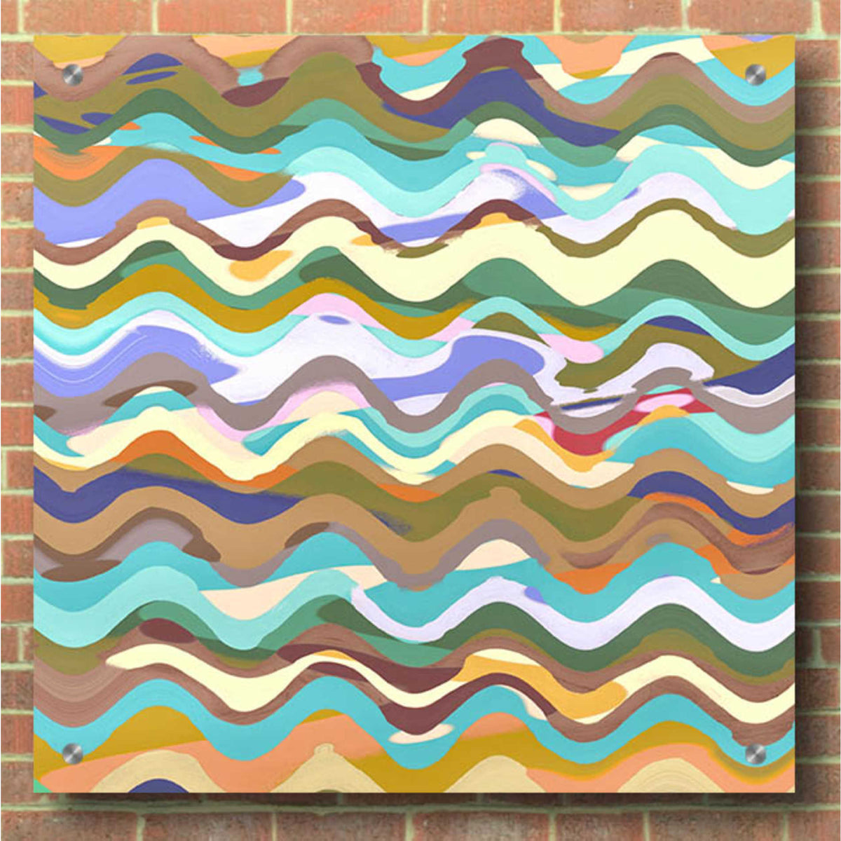 Epic Art 'Color Wave' by Zigen Tanabe, Acrylic Glass Wall Art,36x36
