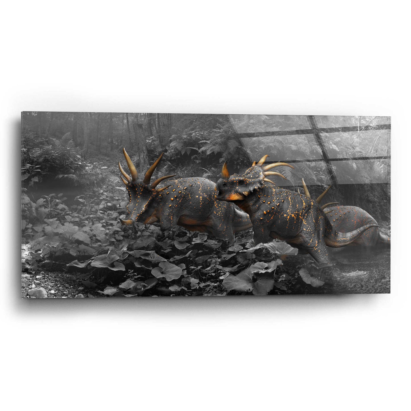 Epic Art 'Styracosaurus,' Acrylic Glass Wall Art,24x12