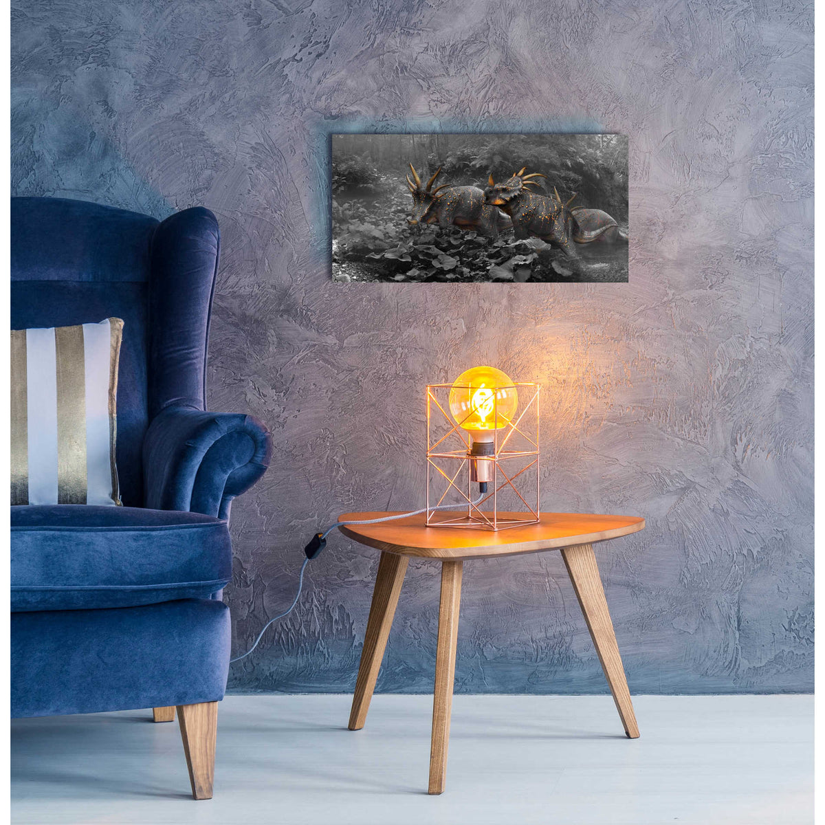 Epic Art 'Styracosaurus,' Acrylic Glass Wall Art,24x12