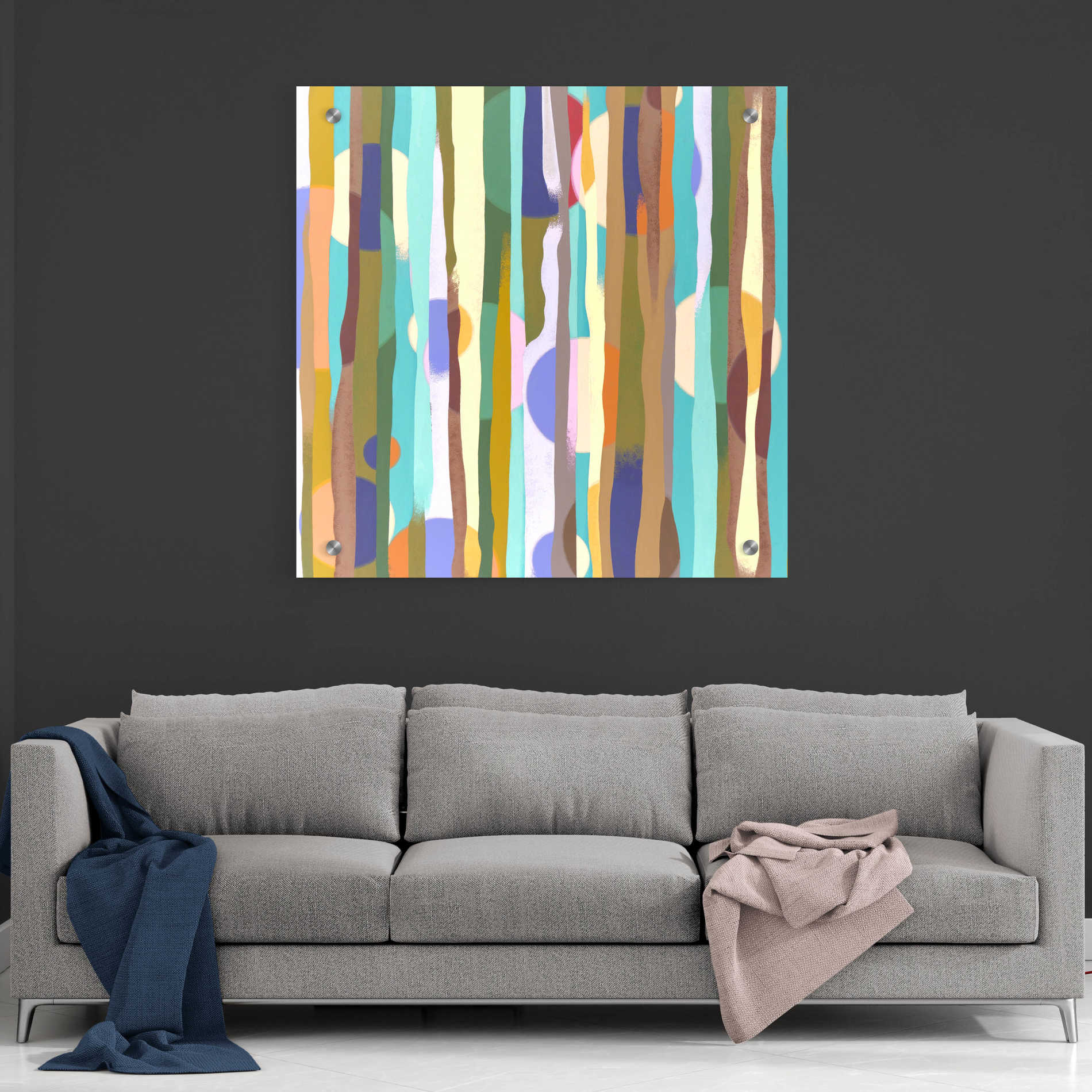 Epic Art 'Rain Color' by Zigen Tanabe, Acrylic Glass Wall Art,36x36