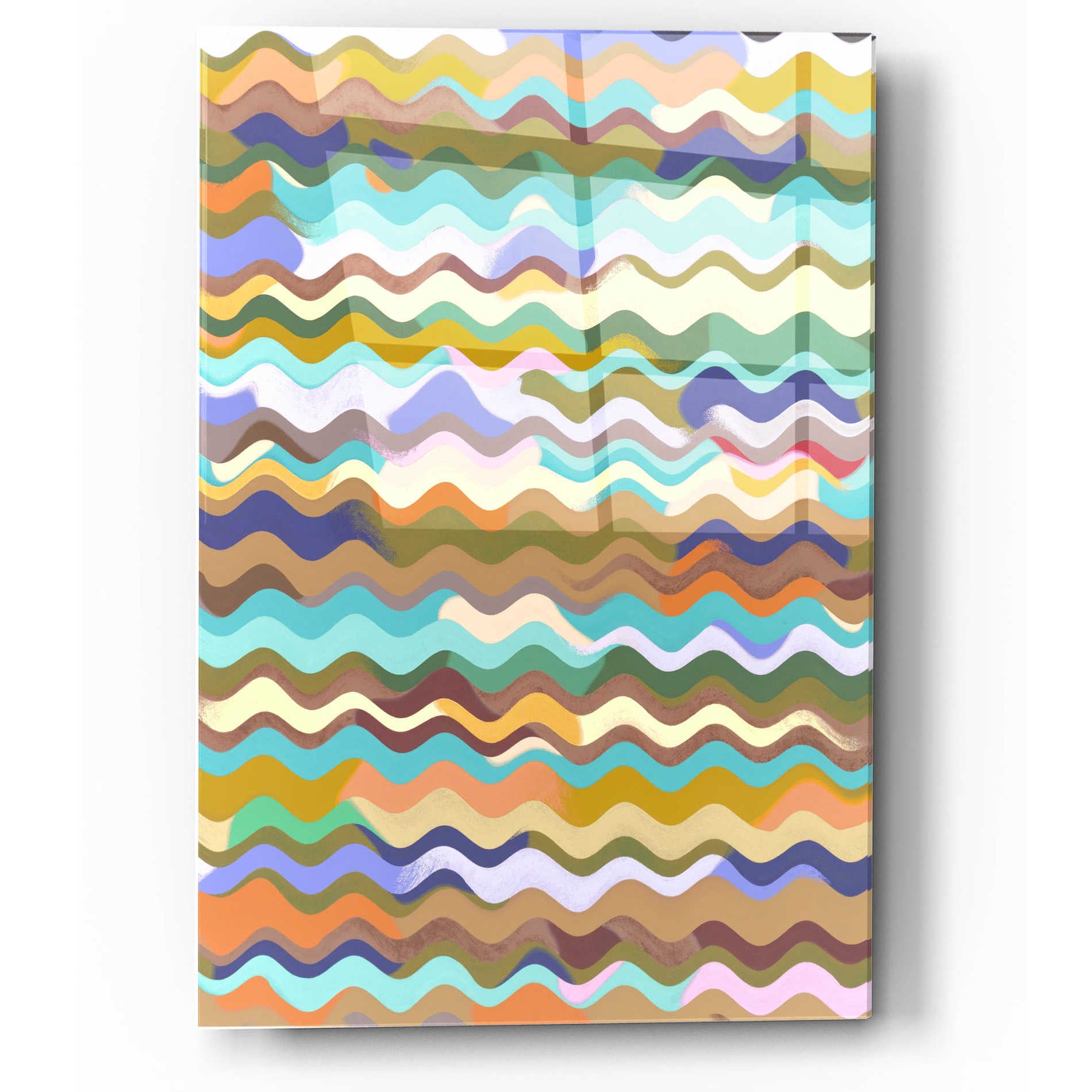 Epic Art 'Color Wave Pattern' by Zigen Tanabe, Acrylic Glass Wall Art,12x16