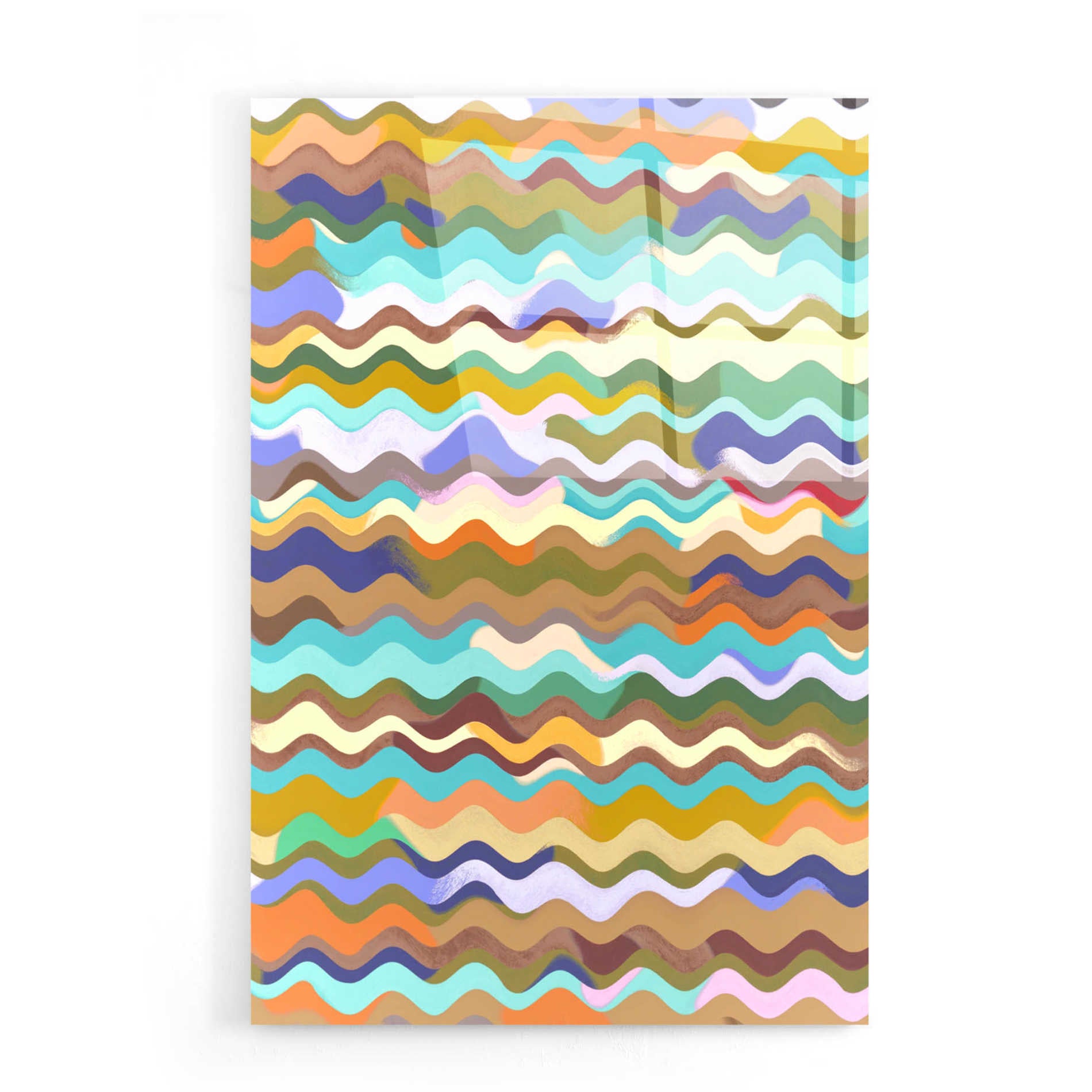 Epic Art 'Color Wave Pattern' by Zigen Tanabe, Acrylic Glass Wall Art,16x24