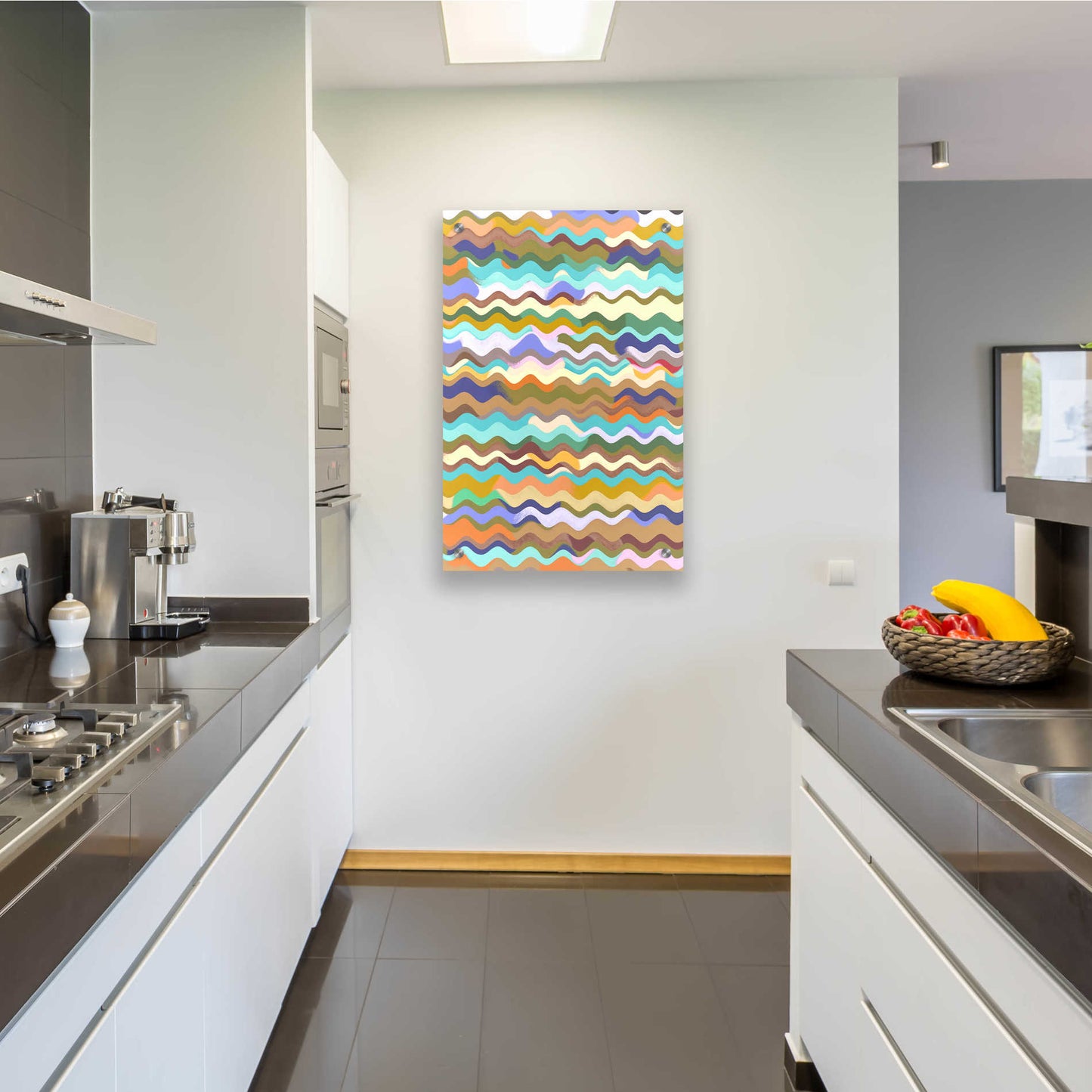 Epic Art 'Color Wave Pattern' by Zigen Tanabe, Acrylic Glass Wall Art,24x36