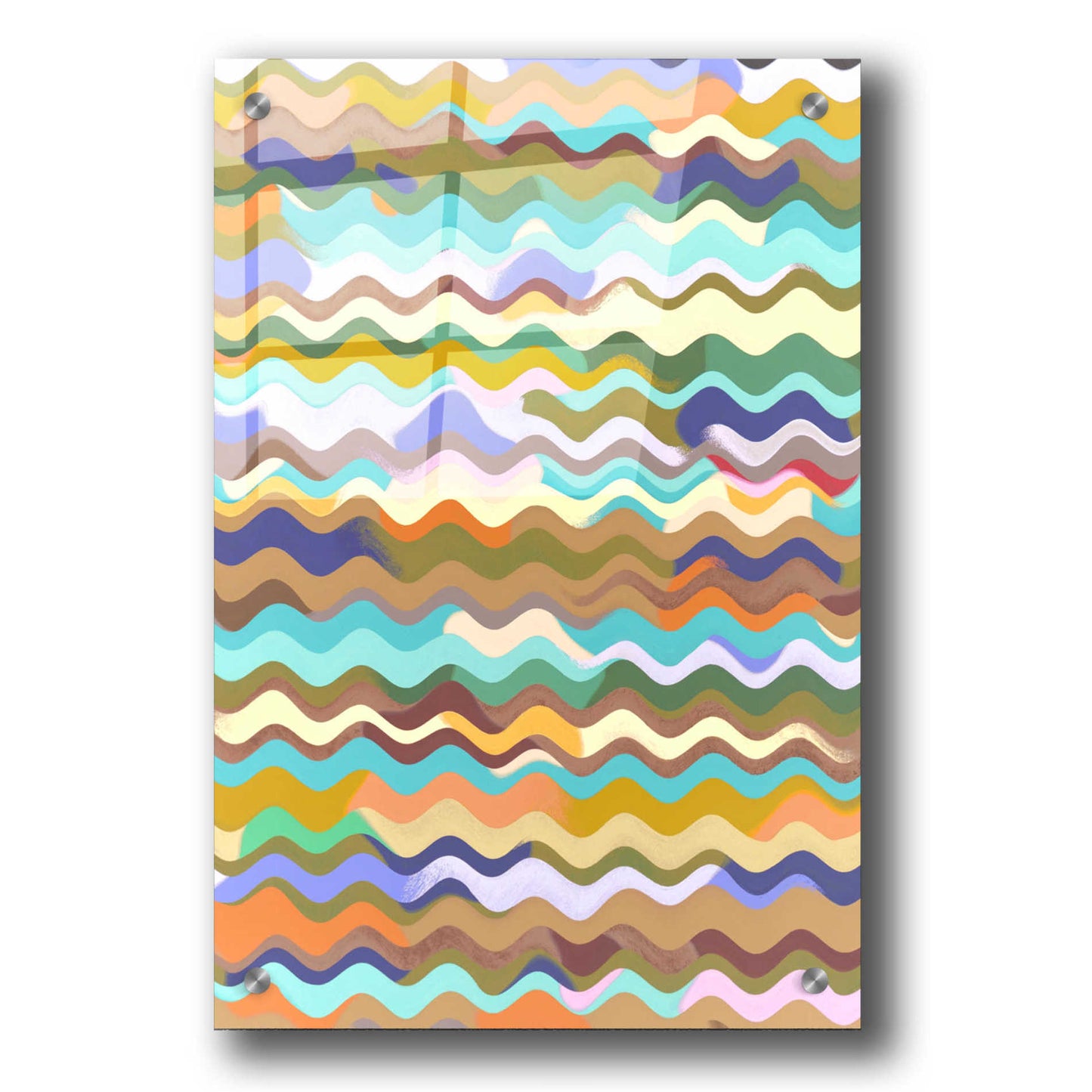 Epic Art 'Color Wave Pattern' by Zigen Tanabe, Acrylic Glass Wall Art,24x36