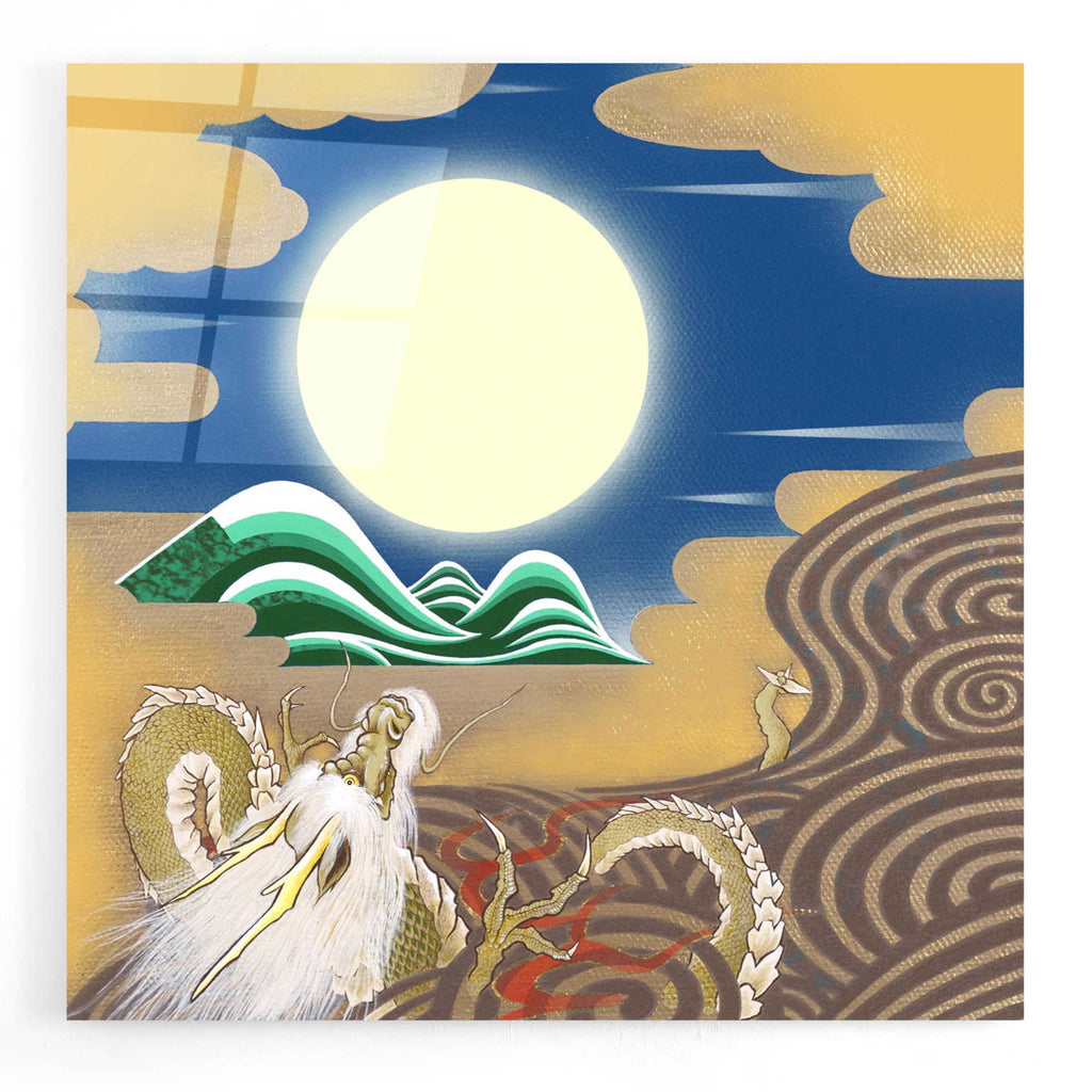 Epic Art 'Moonlit Dragon' by Zigen Tanabe, Acrylic Glass Wall Art