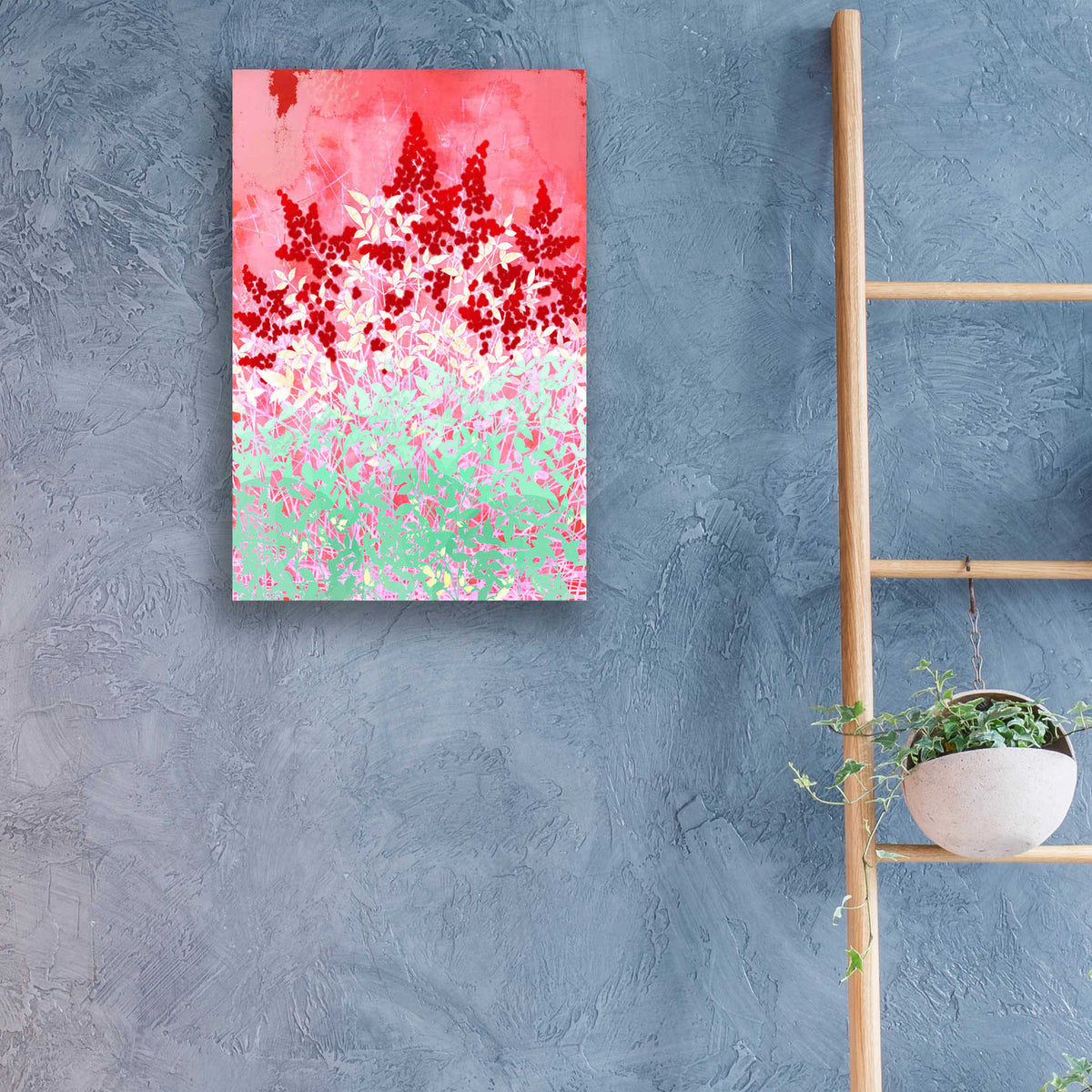 Epic Art 'Nandina Domestica' by Zigen Tanabe, Acrylic Glass Wall Art,16x24