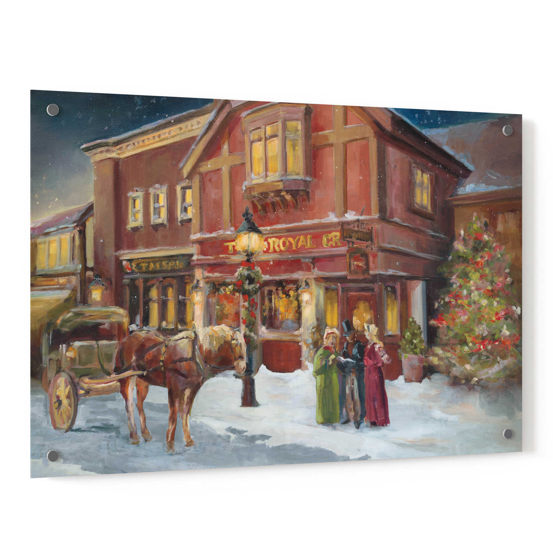 Epic Art 'A Christmas Night Recolor ' by Marilyn Hageman, Acrylic Glass Wall Art,36x24